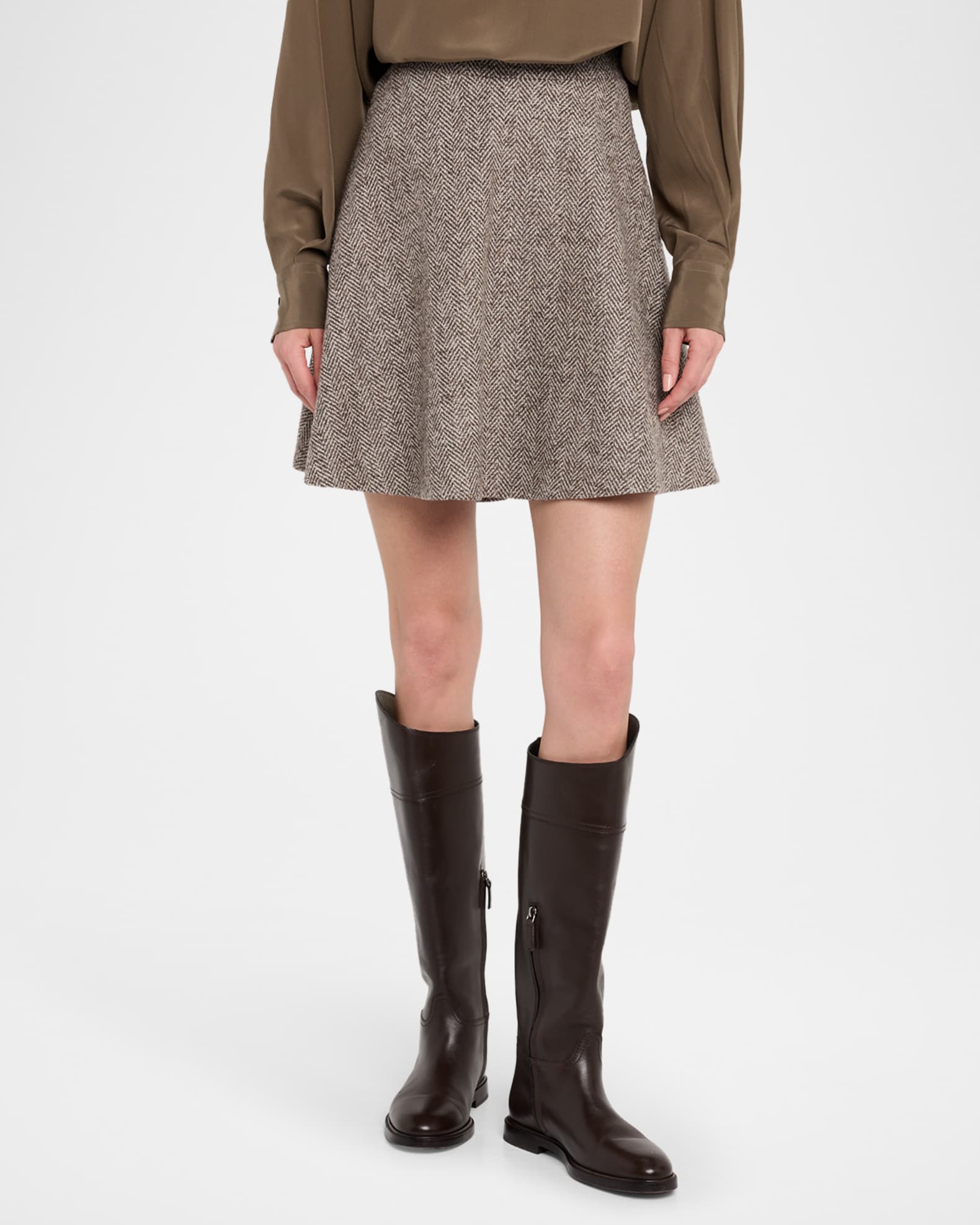 スカート BRUNELLO CUCINELLI GONNA PANELED CIRCLE IN SETA CRISPY Brunello Cucinelli Crispy Silk Paneled Circle Skirt | Saks