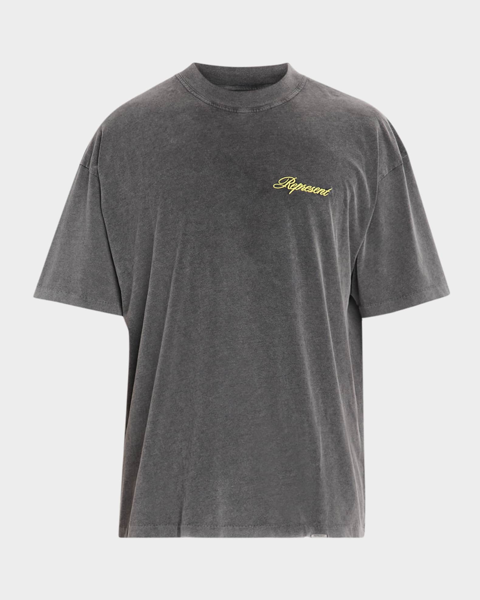 Men's Script Logo Cotton T-Shirt 0