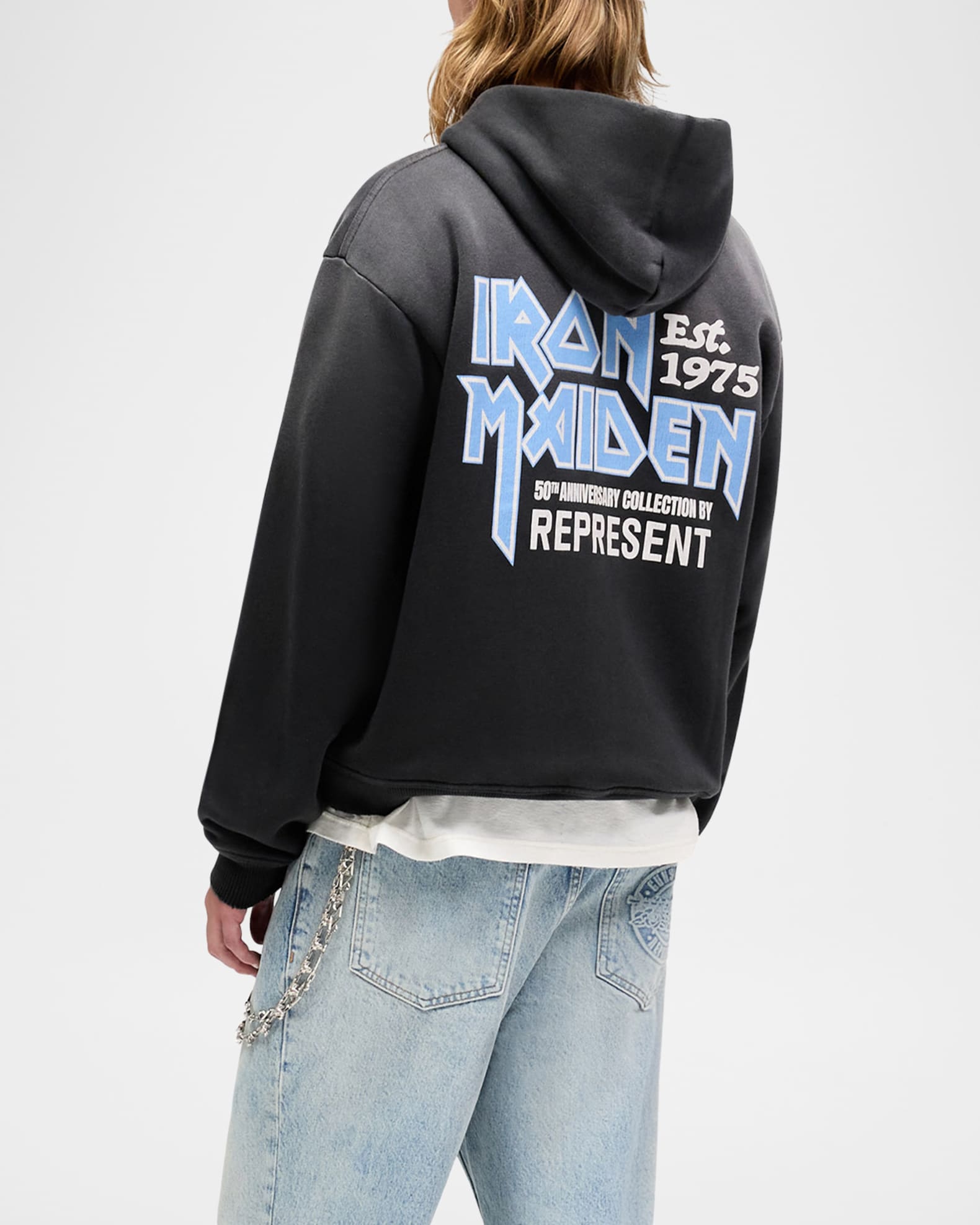 パーカー・フーディ Represent Iron Maiden Anniversary Hoody REPRESENT x Iron Maiden Men's Anniversary Full-Zip Hoodie