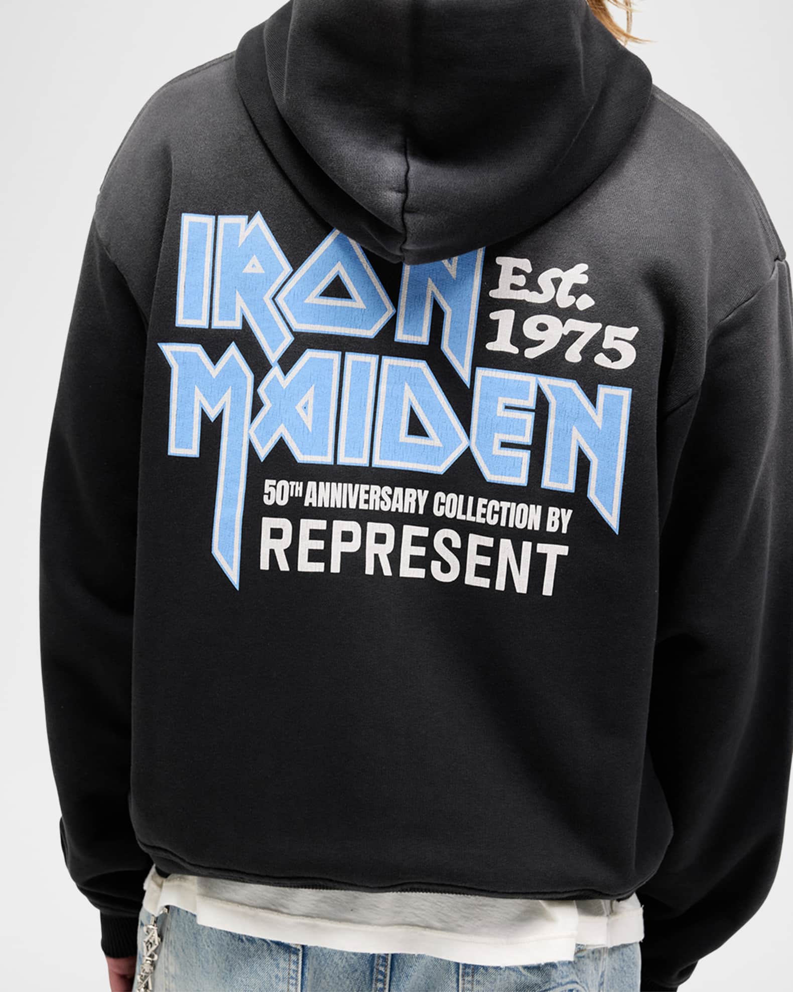 パーカー・フーディ Represent Iron Maiden Anniversary Hoody REPRESENT x Iron Maiden Men's Anniversary Full-Zip Hoodie