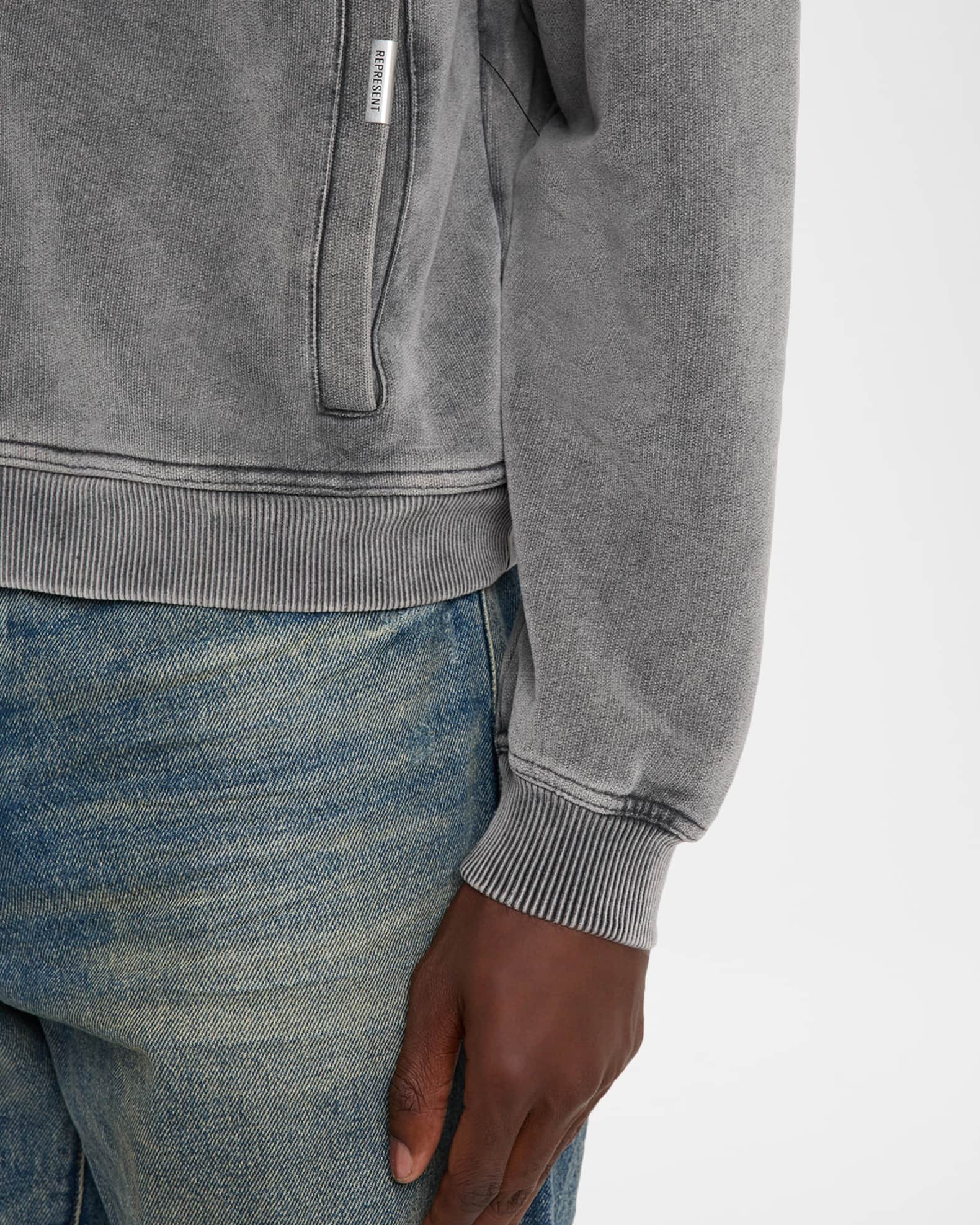 【関税込み】Represent グレー Script ロゴ ジップフーディ Script Logo Zip Hoodie - Vintage Grey | REPRESENT