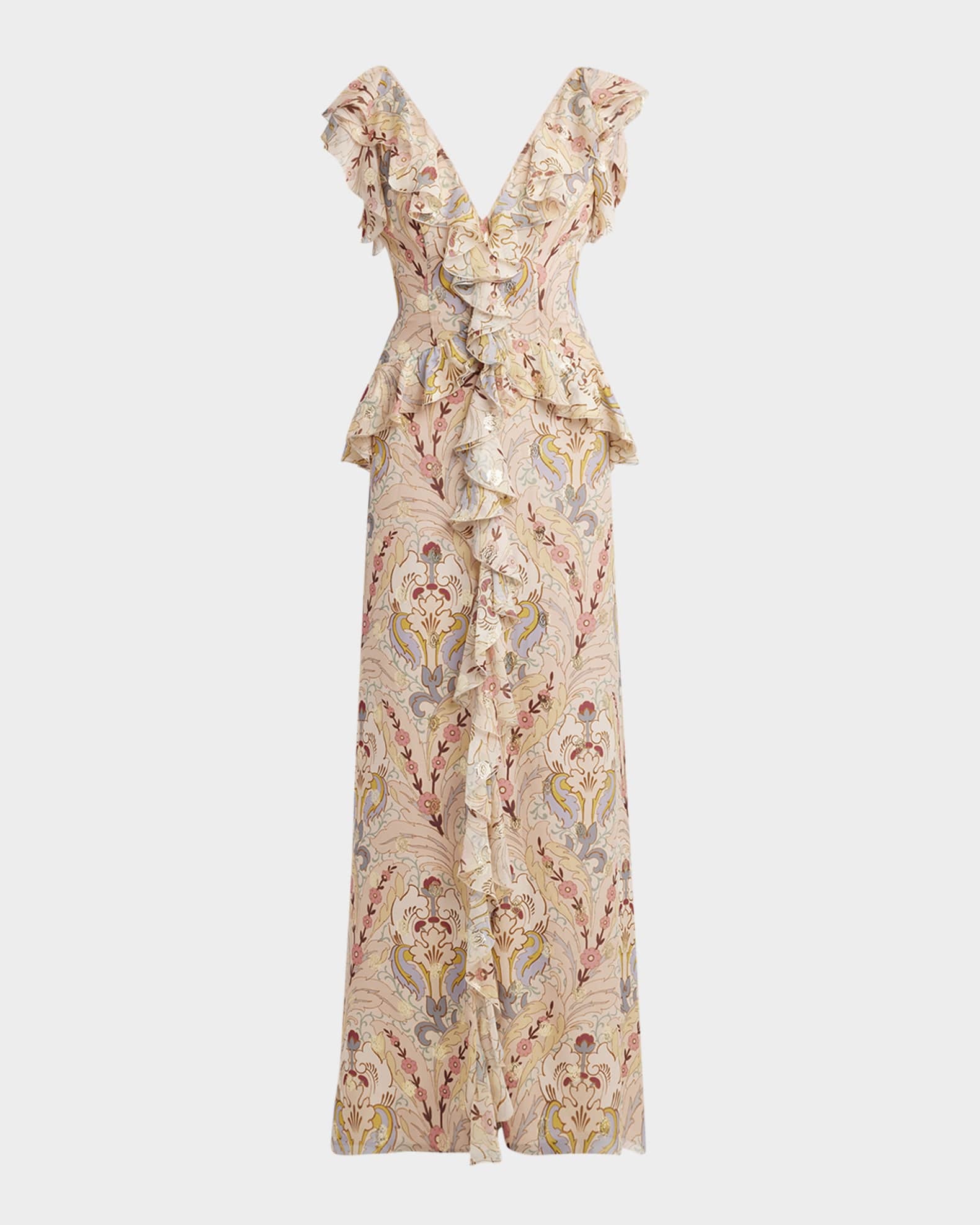Fiesta Fil Coupe Ruffle Gown 0