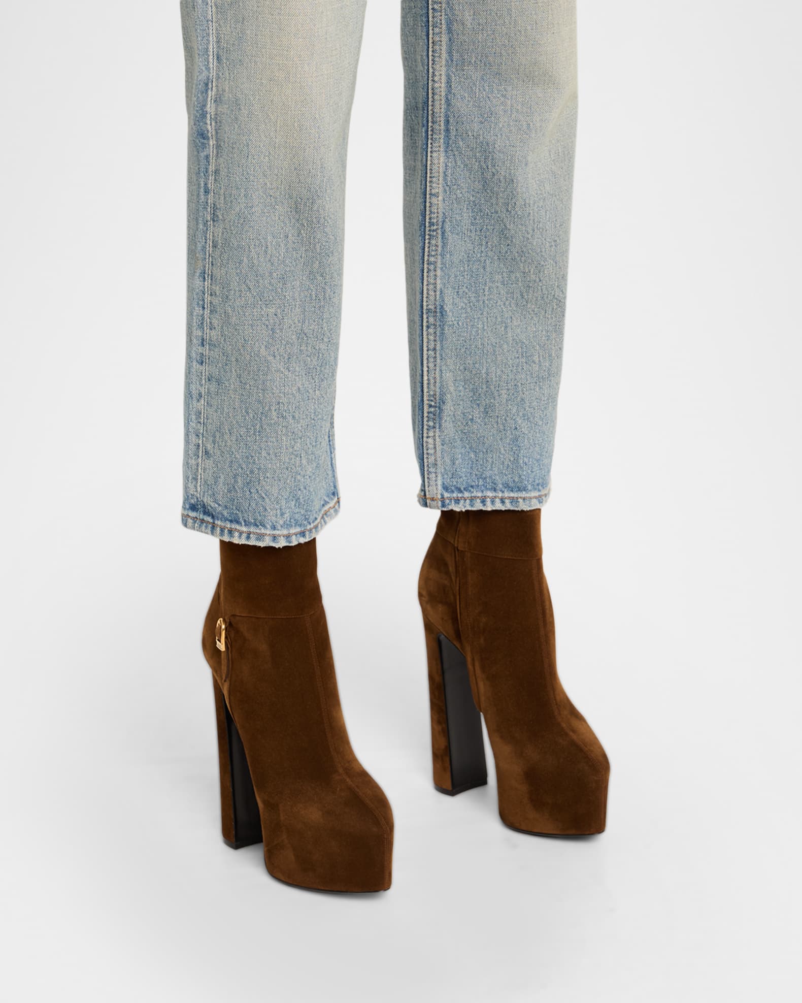 Nico Platform Suede Booties 1
