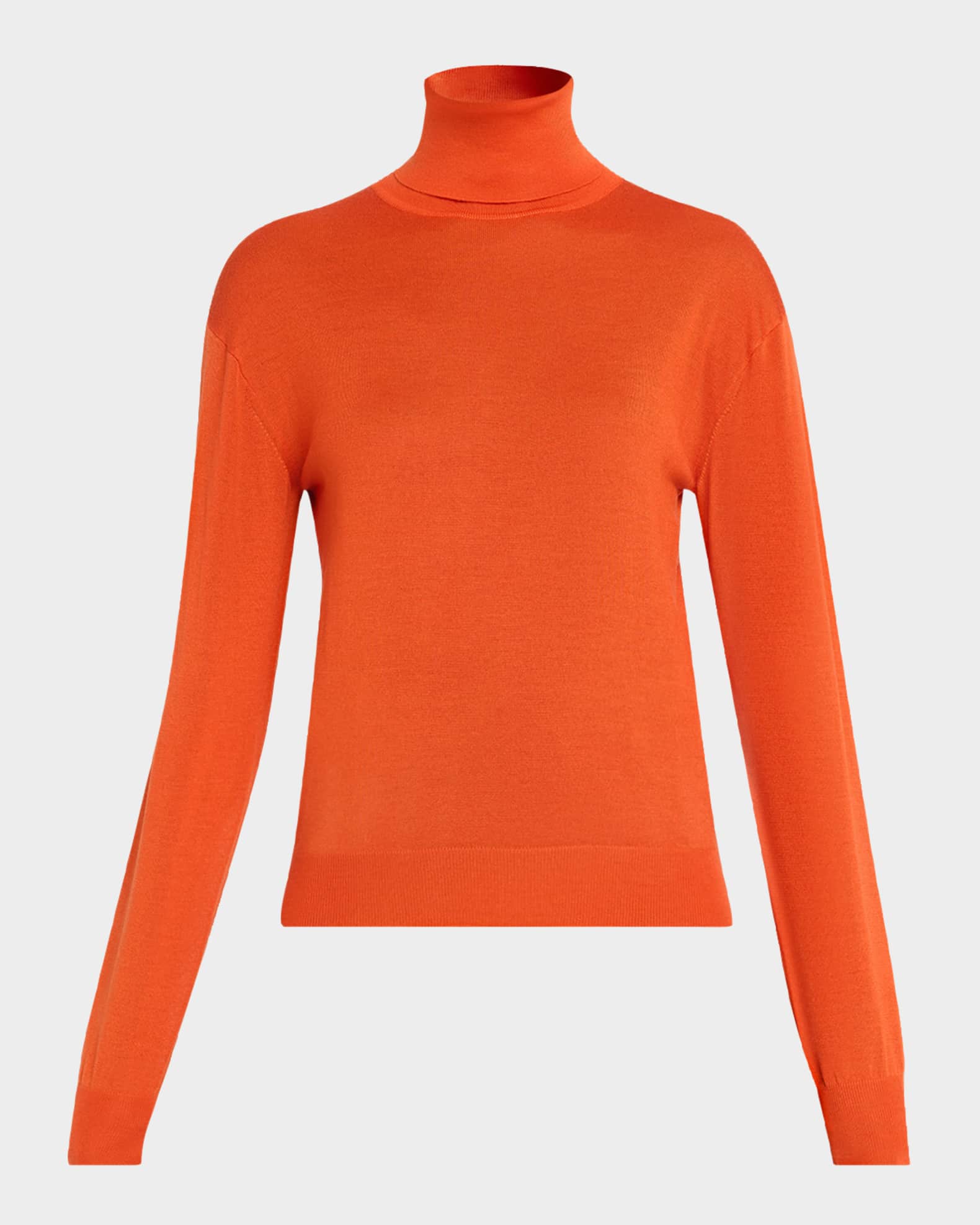 Saint Laurent Cashmere-Silk Turtleneck Sweater | Neiman Marcus