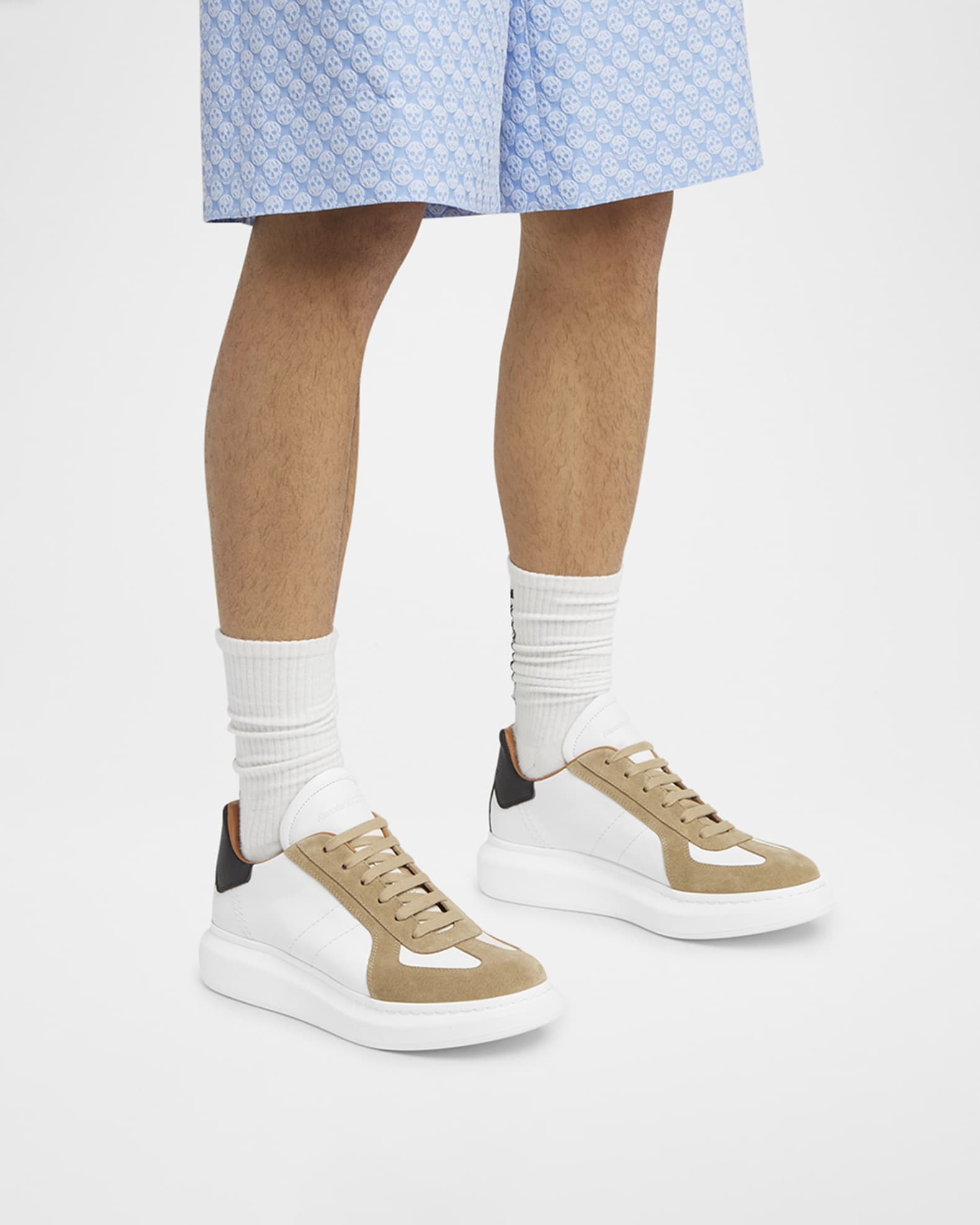 Men's Retro Suede & Leather Oversized Sneakers | Neiman Marcus