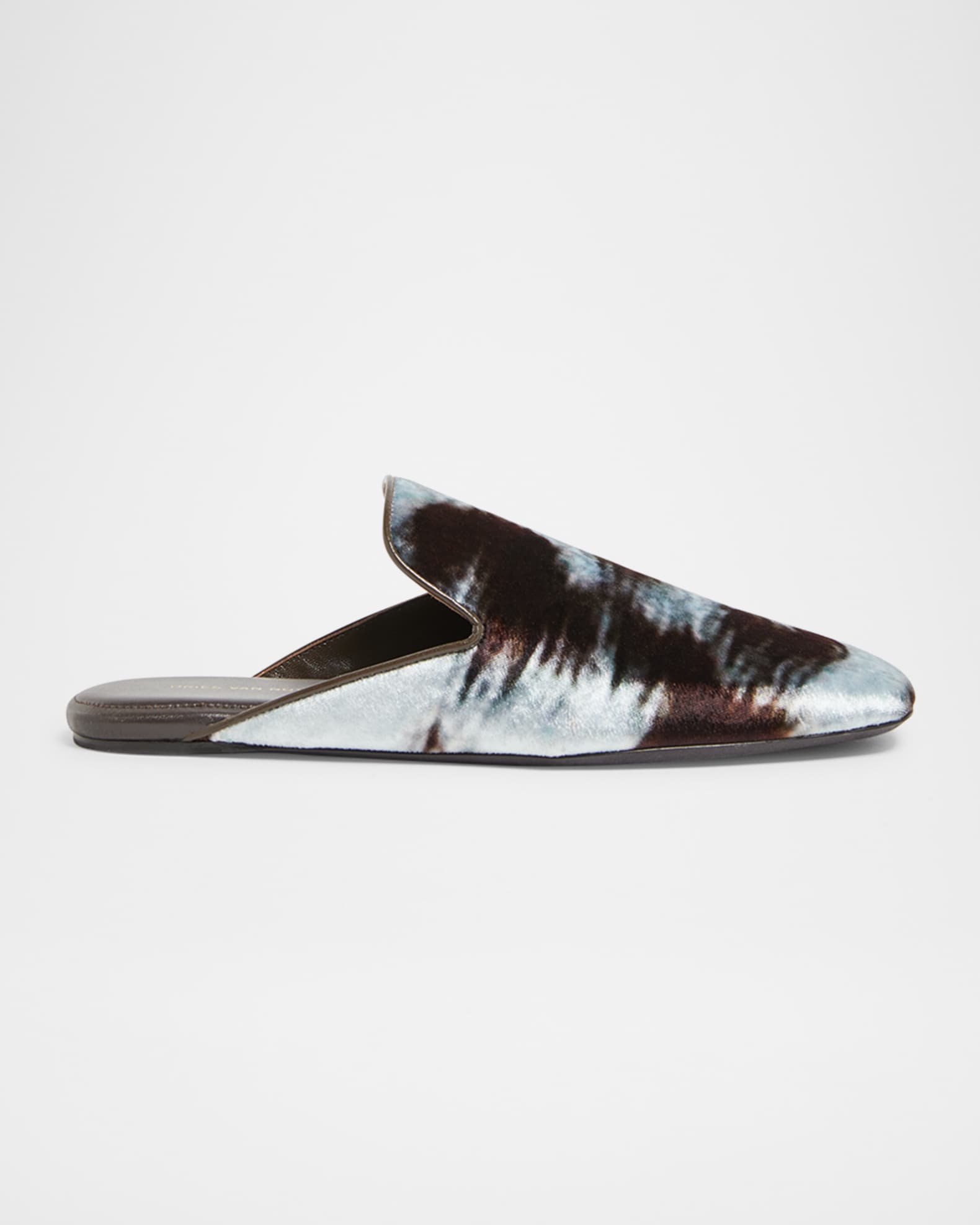 Dries Van Noten Printed Satin Mules | Neiman Marcus
