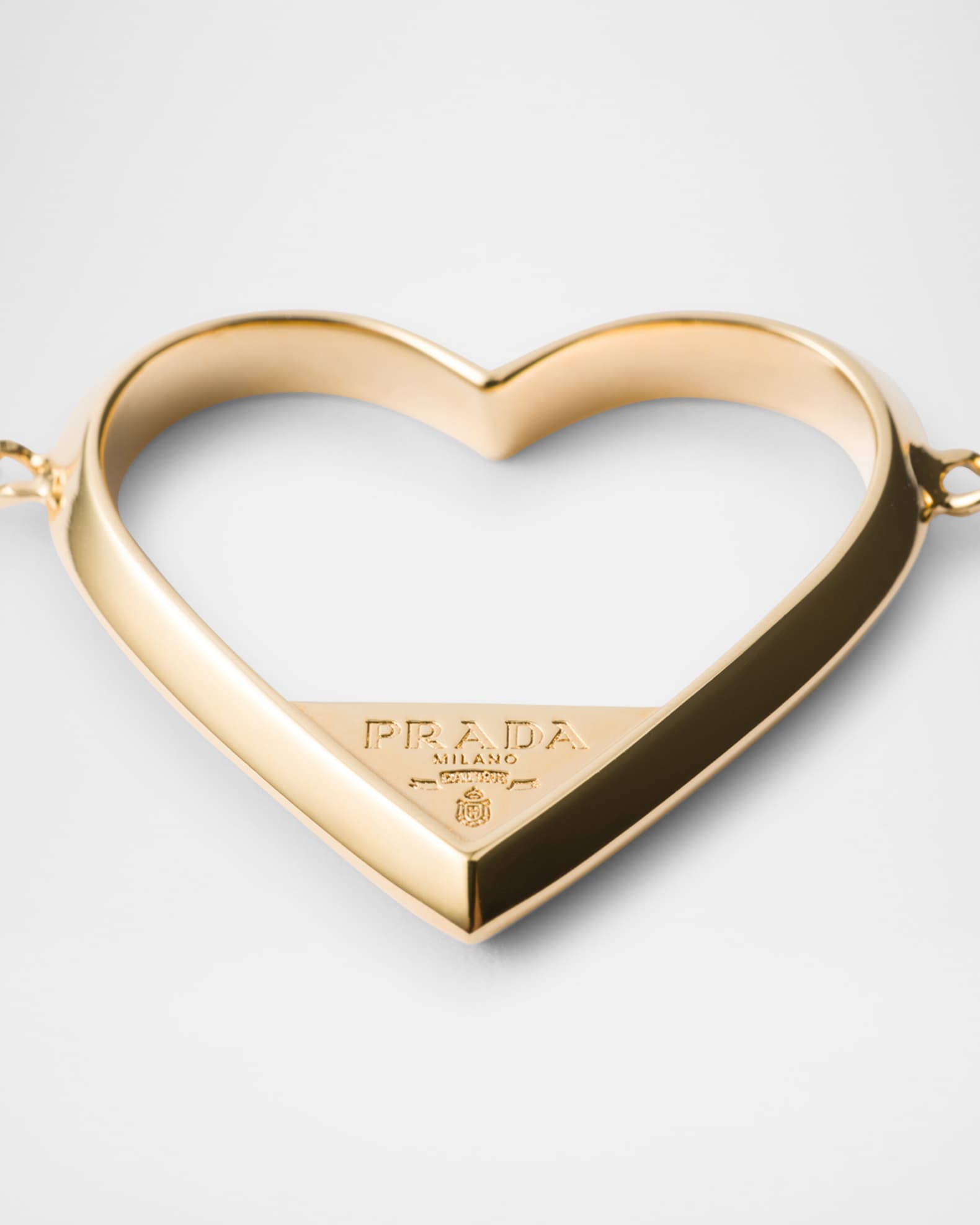 Prada Heart Station Necklace Neiman Marcus