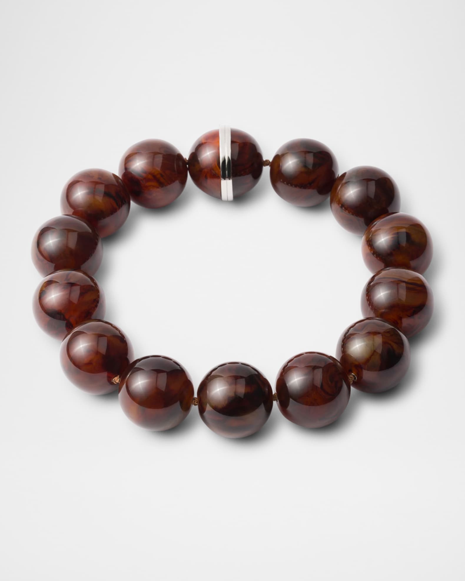 Prada Plexiglass And Brass Choker Necklace | Neiman Marcus
