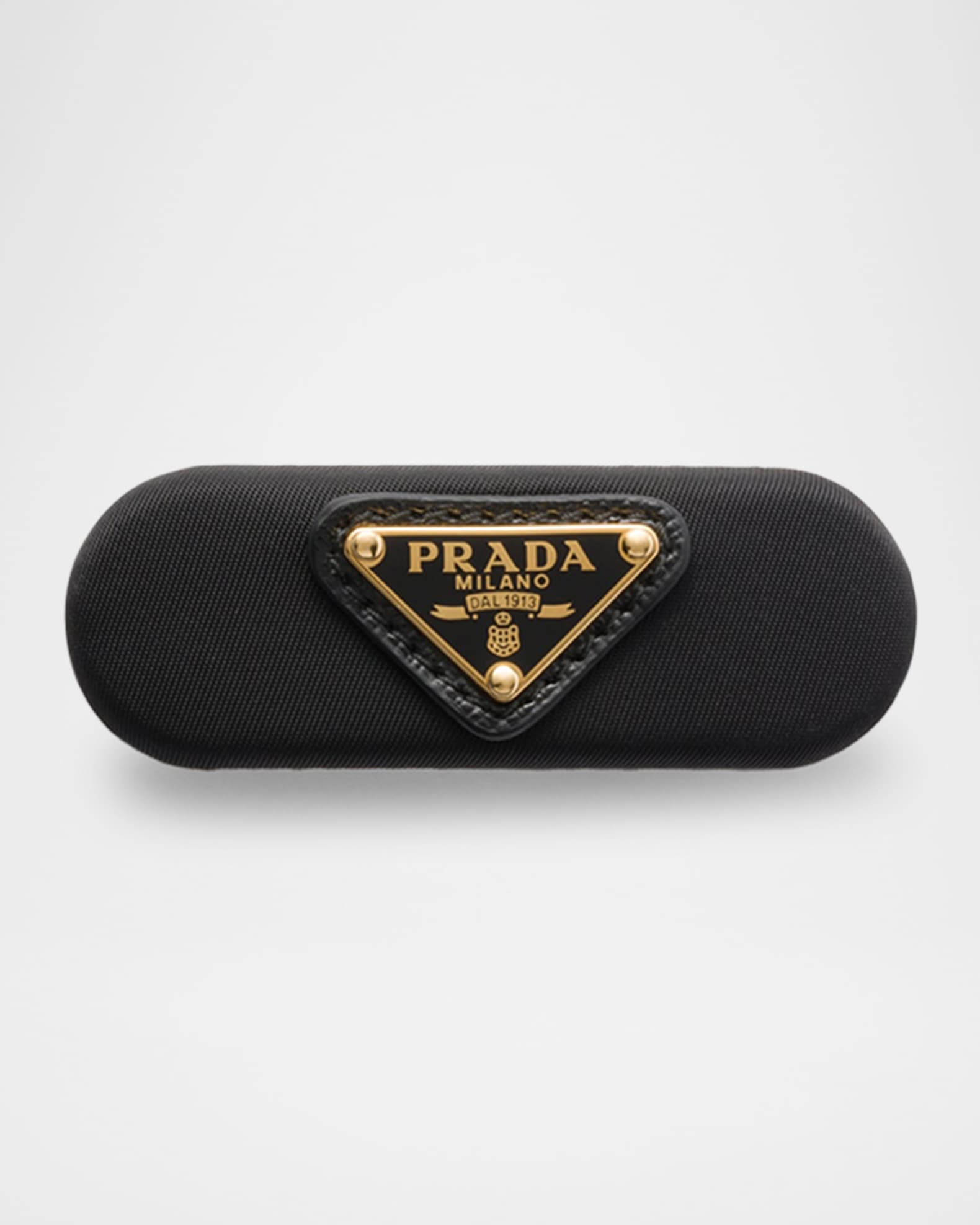 【関税&送料込】Prada Smooth Leather And Re-Nylon Hair Clip Prada Triangle Re-Nylon Hair Clip | Neiman Marcus