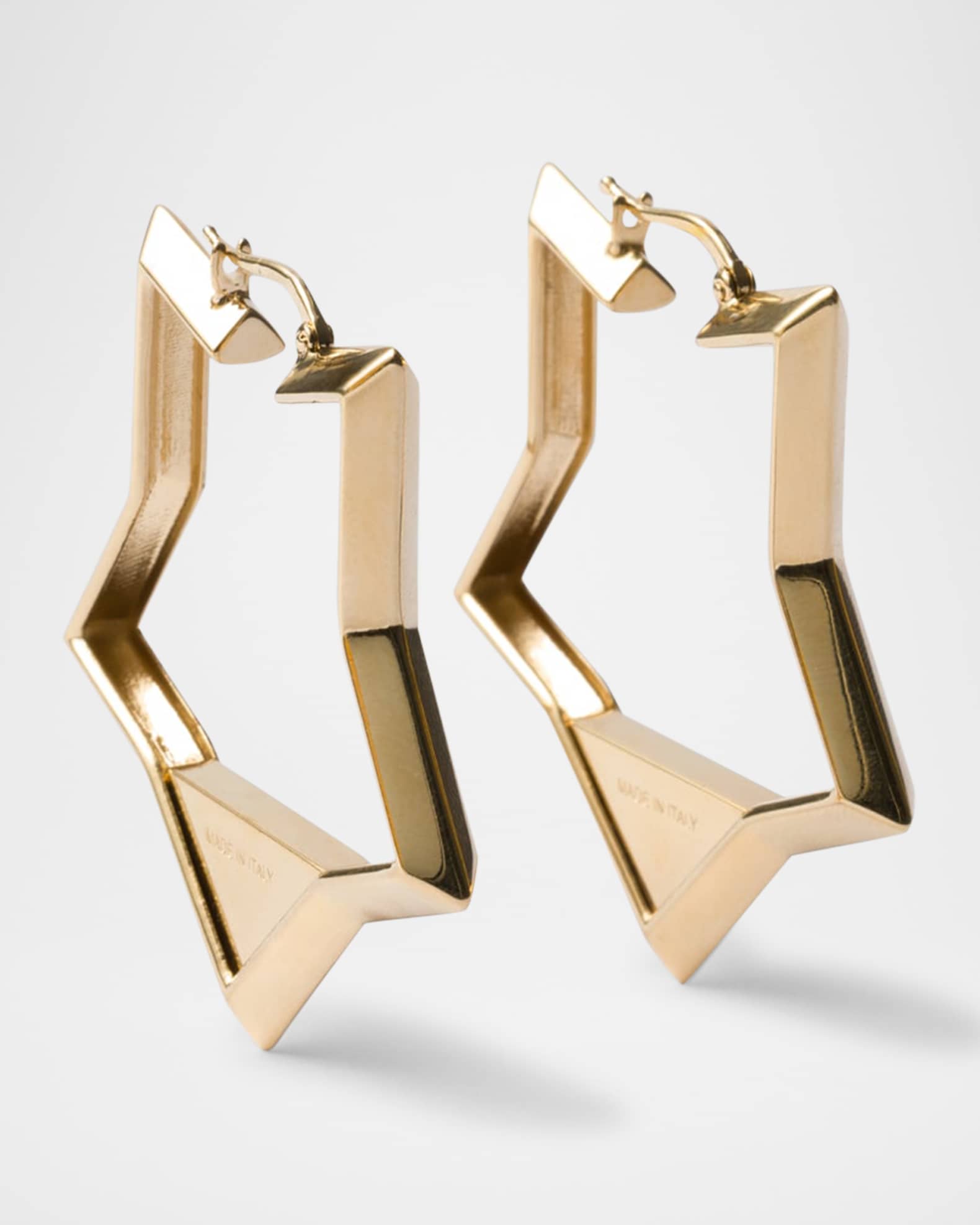 Prada Star Hoop Earrings | Neiman Marcus