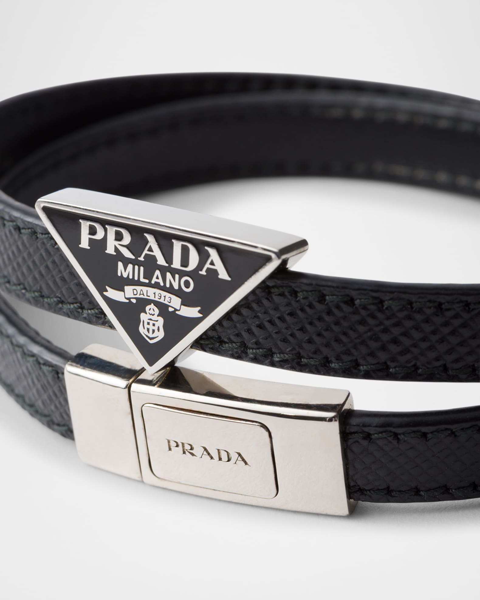 Men's Saffiano Leather Bracelet 1