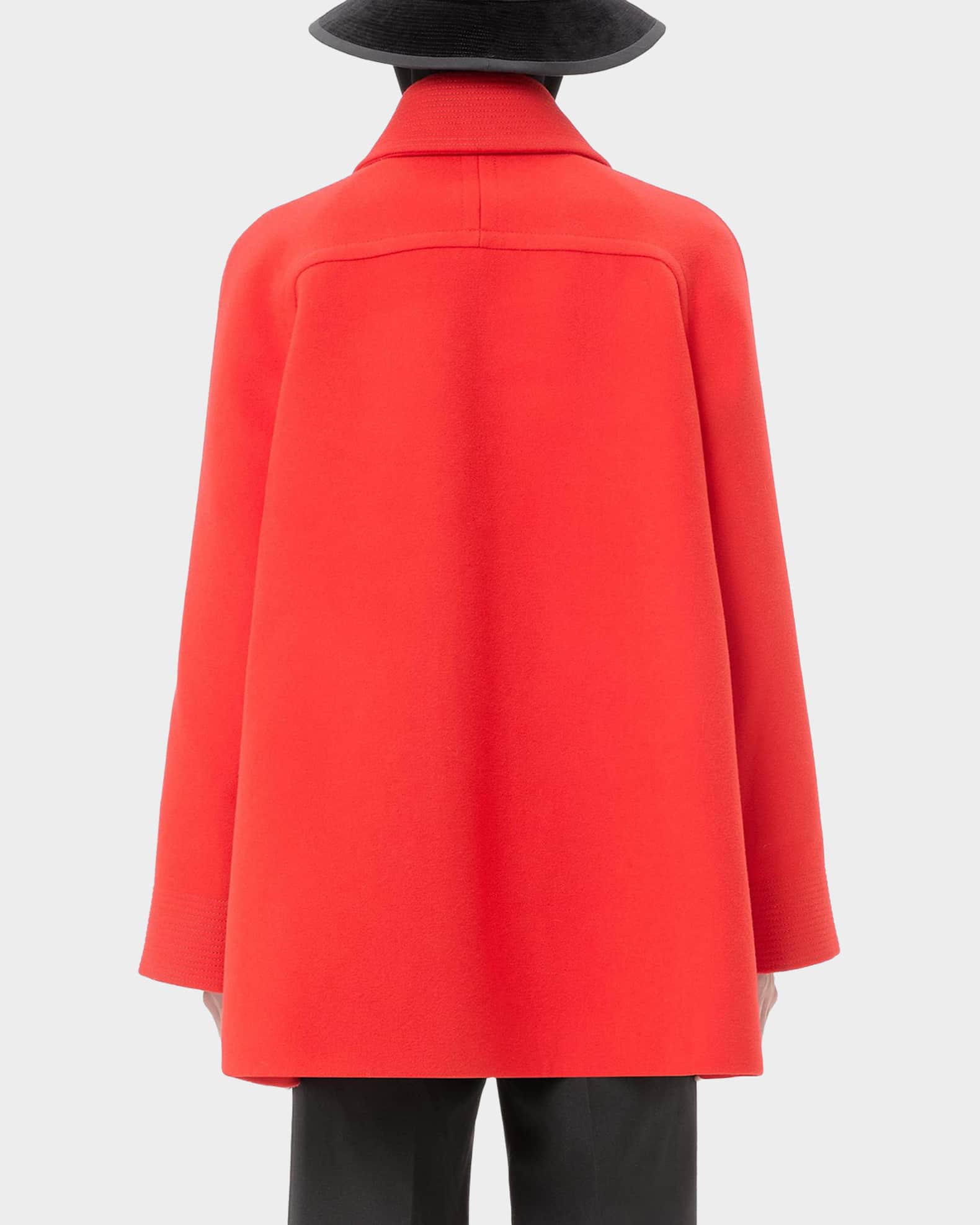 Valentino Garavani Men's Cappotto Wool V Gold-Trim Jacket | Neiman