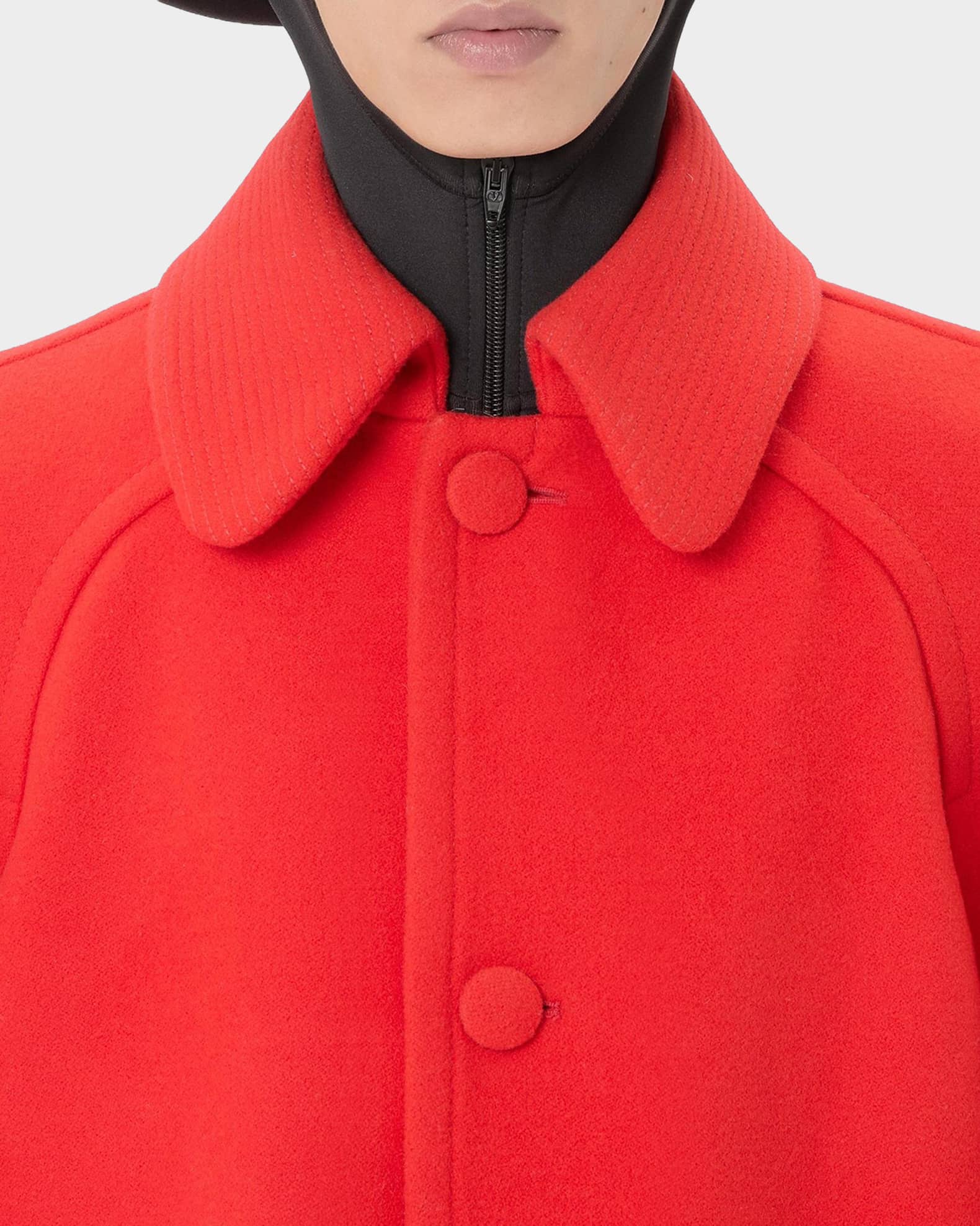 Valentino Garavani Men's Cappotto Wool V Gold-Trim Jacket | Neiman