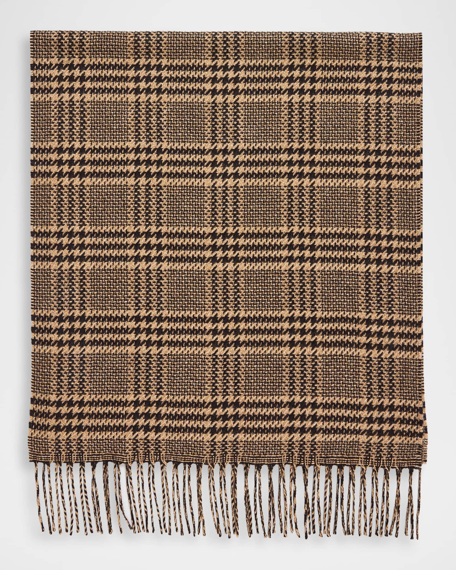 Saint Laurent Prince of Wales Silk Cashmere Scarf | Neiman Marcus