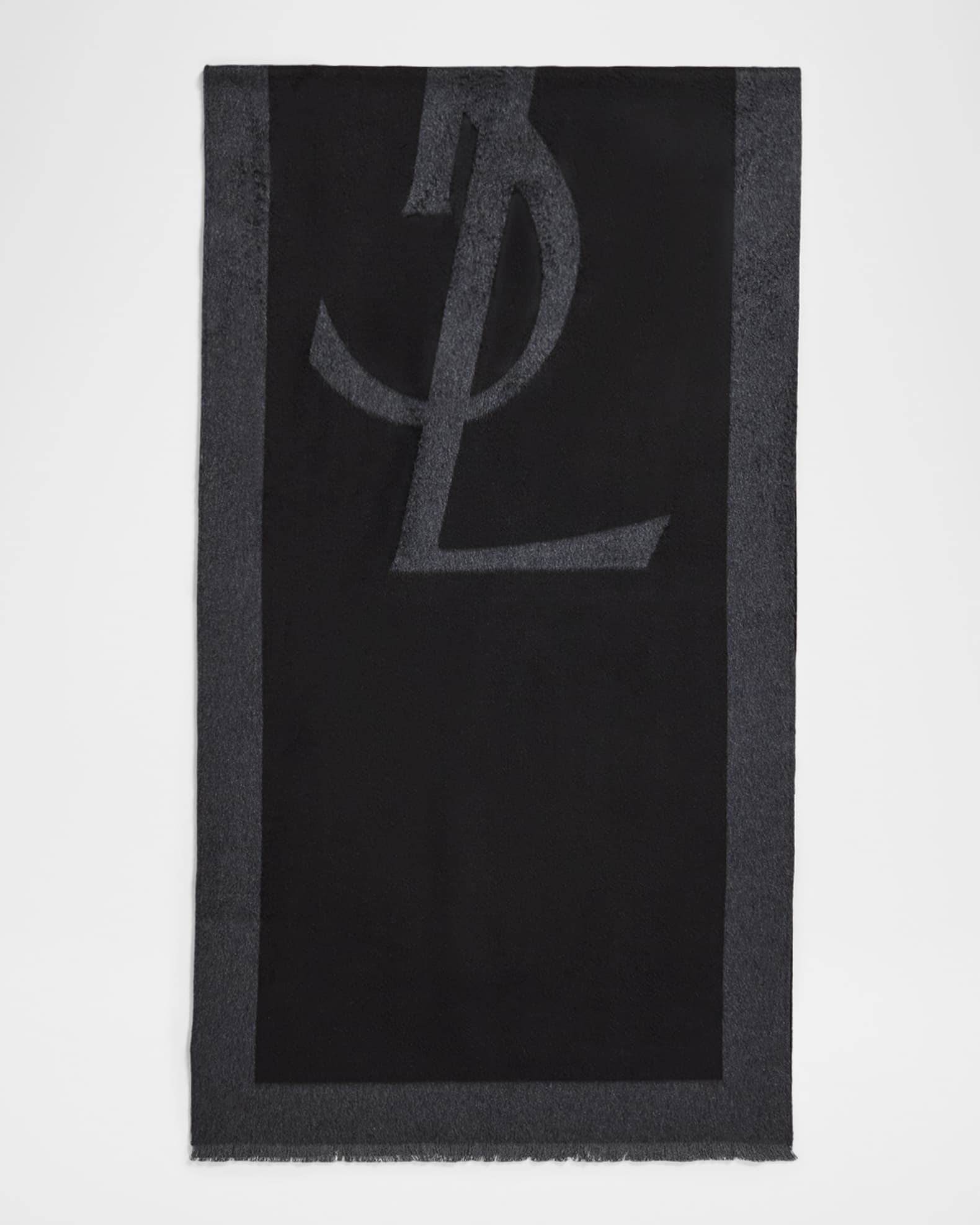 Saint Laurent YSL Large Silk Scarf | Neiman Marcus