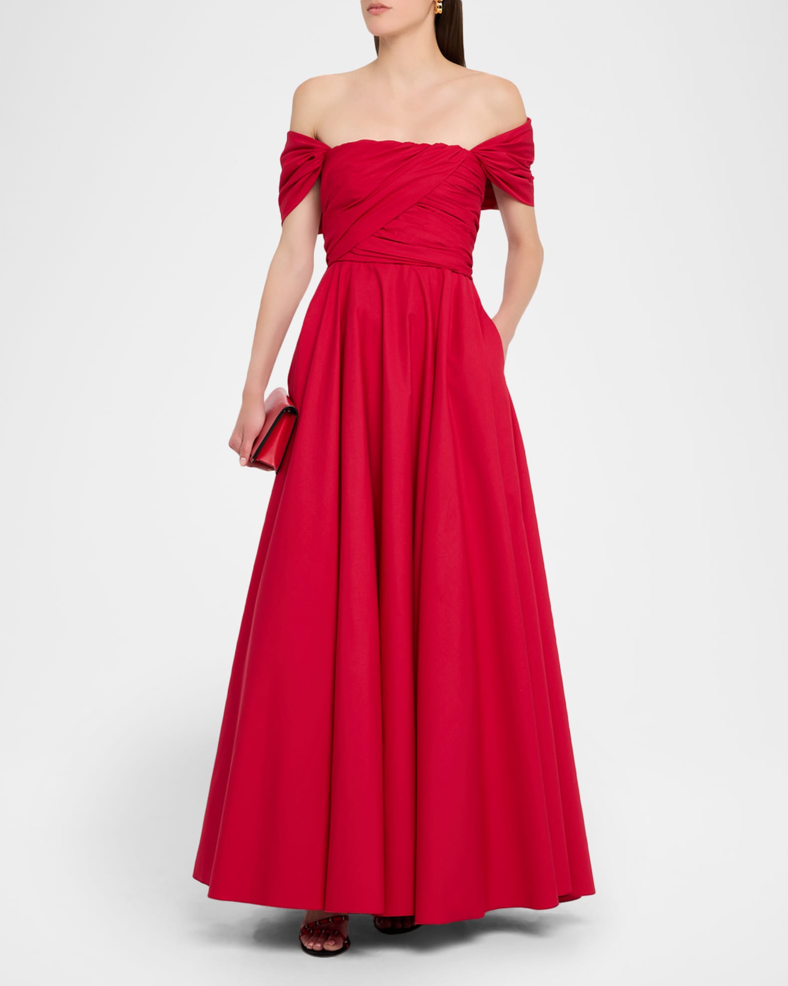 GiAMBATTiSTA VALLi 25SSSVCM0MT116VIP6753 関税送料込 GIAMBATTISTA VALLI Gathered floral-print silk-chiffon gown