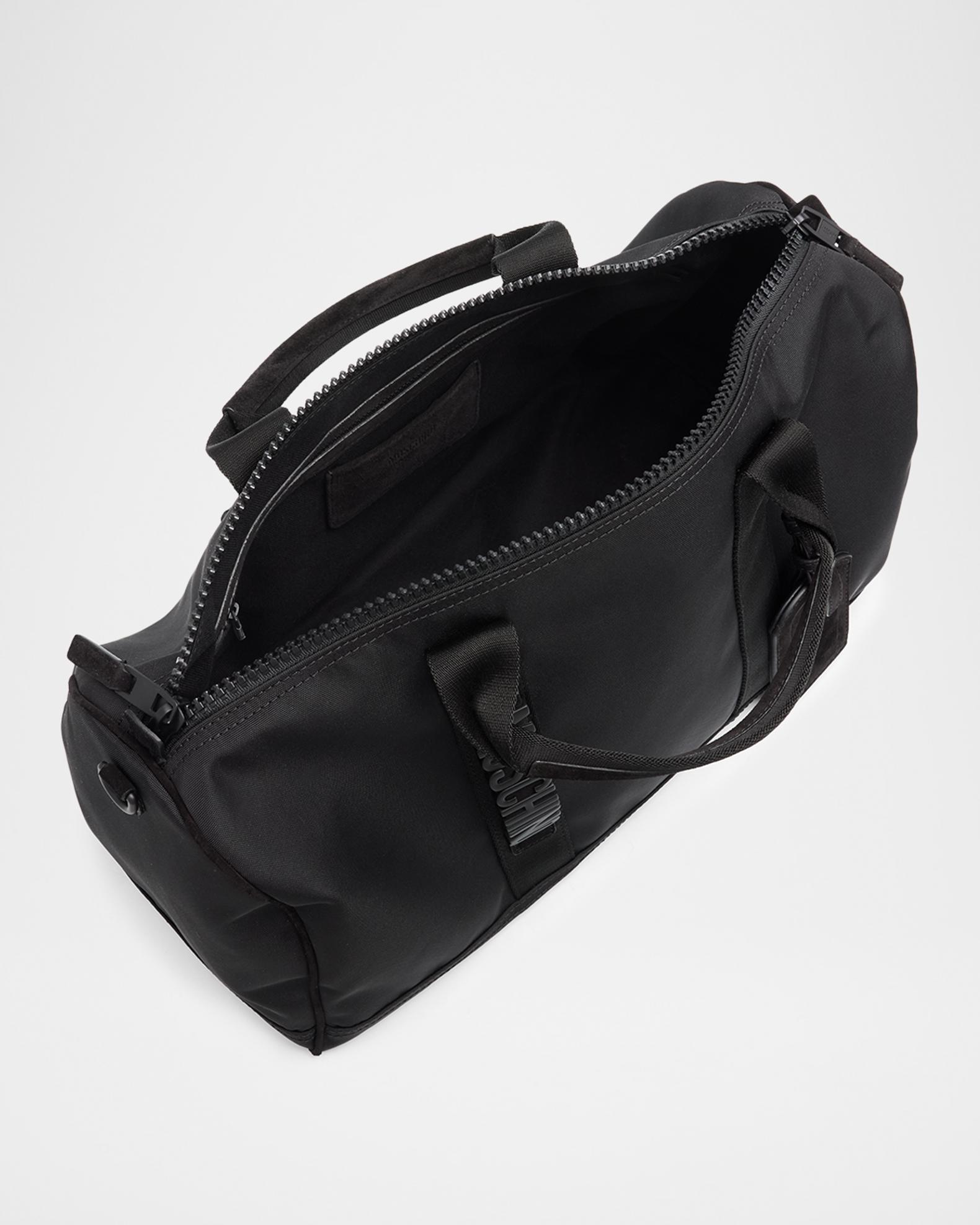 Moschino Men's Carry Me Cordura Duffel Bag with Crossbody Strap