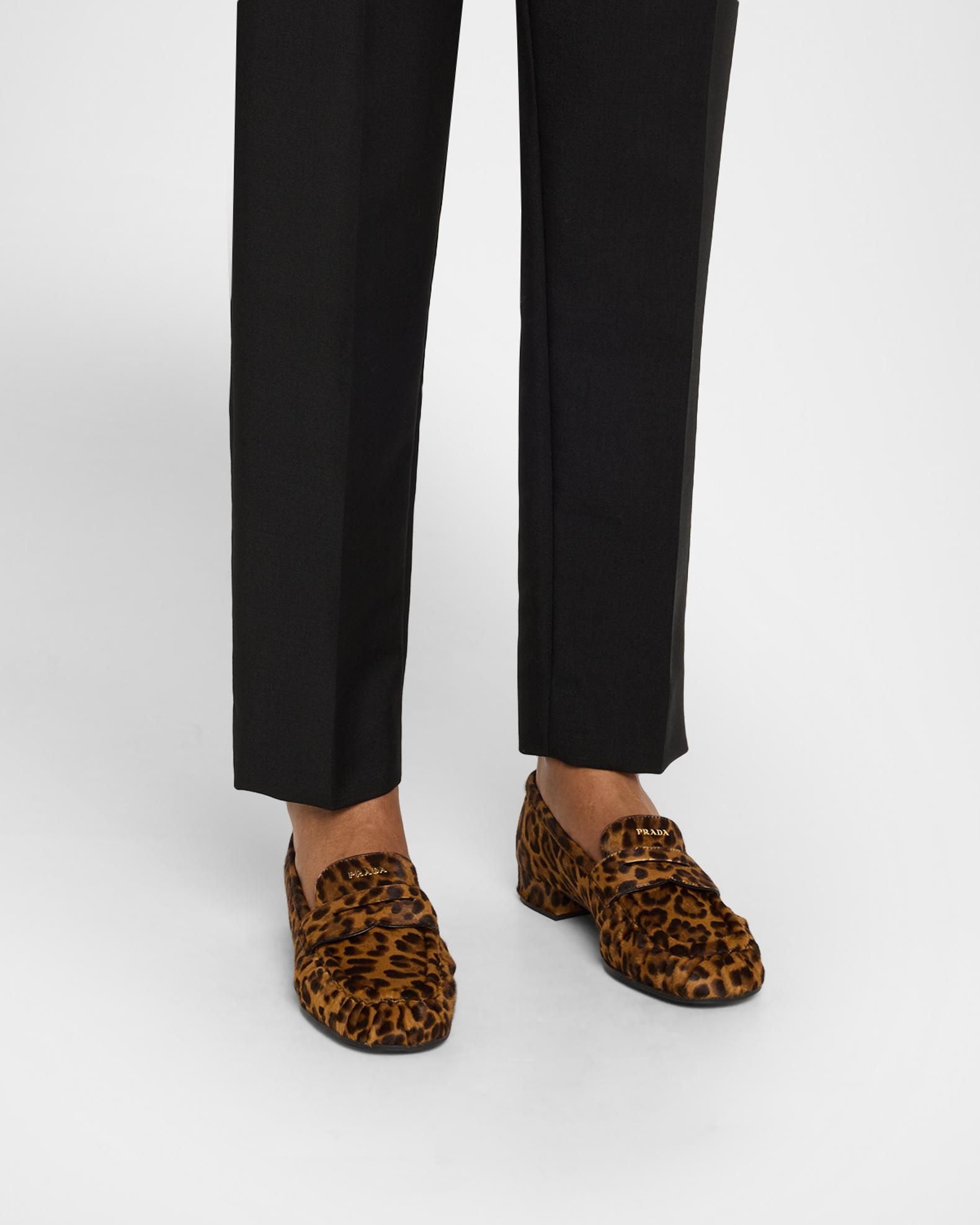 Prada Leopard Oxfords Prada Leopard-Print Pony Hair Mule Loafers | Neiman Marcus main image 4