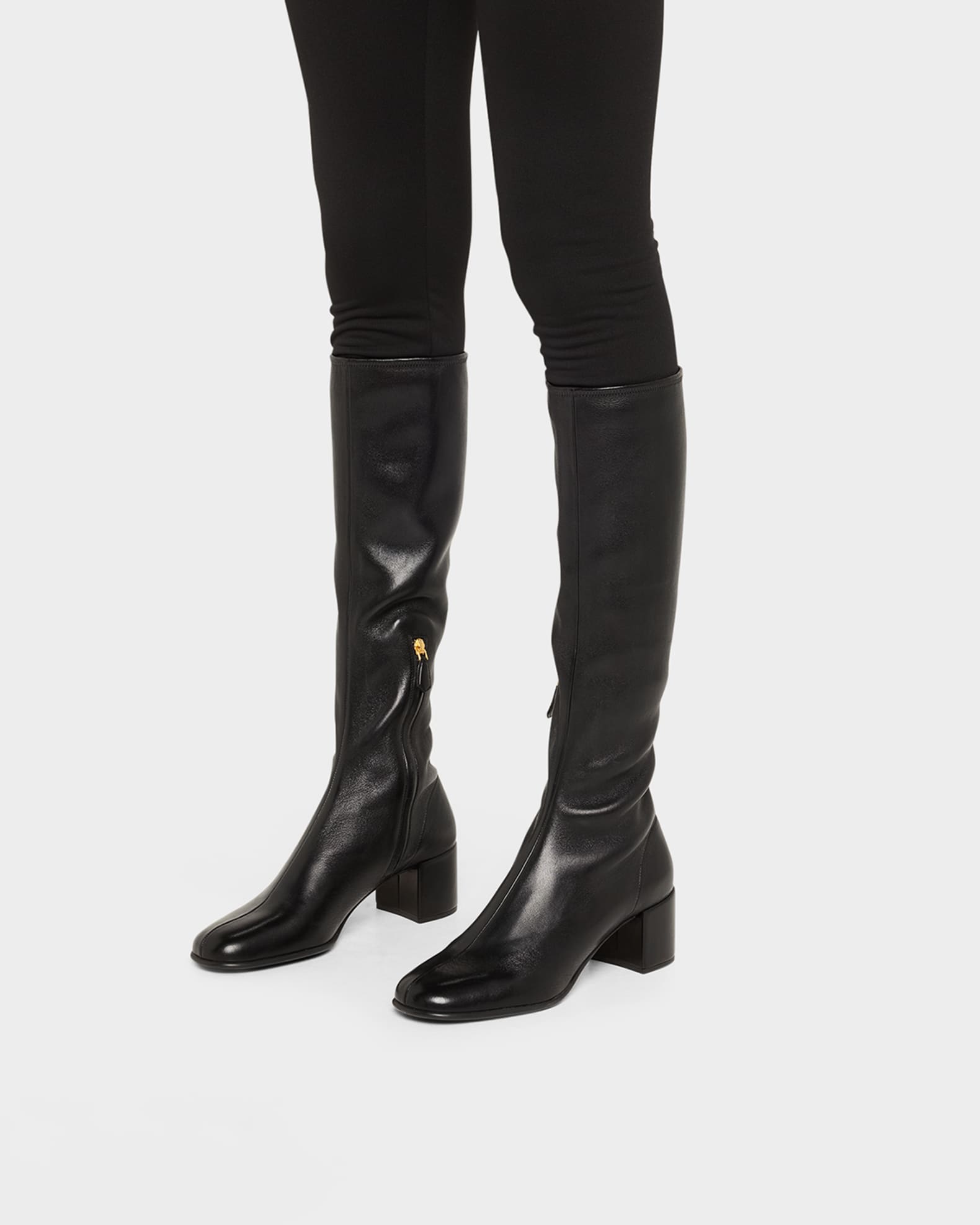 【まぎ】PRADA Leather Boots Prada Leather Boots | Saks Fifth Avenue