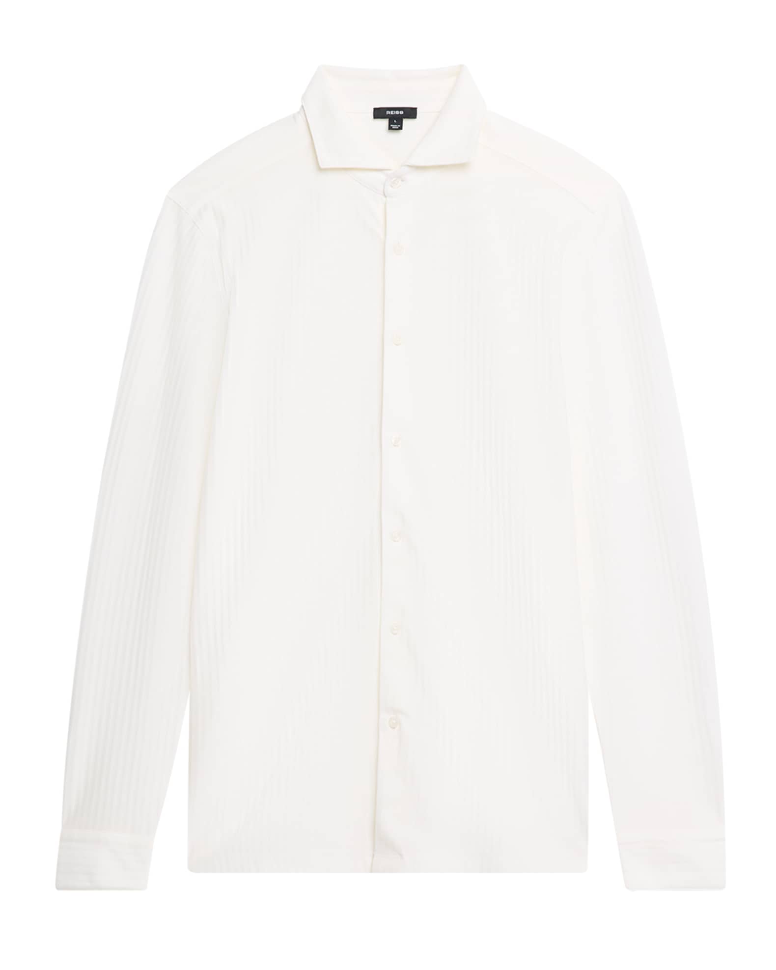 Men's Hayes Jacquard Stripe Sport Shirt 0