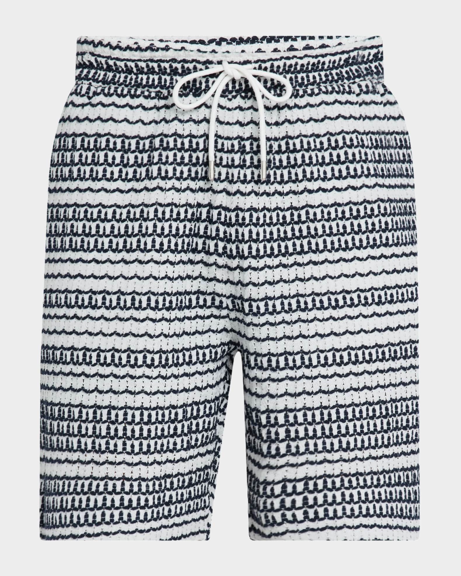 Men's Haze Crochet Stripe Pull-On Shorts