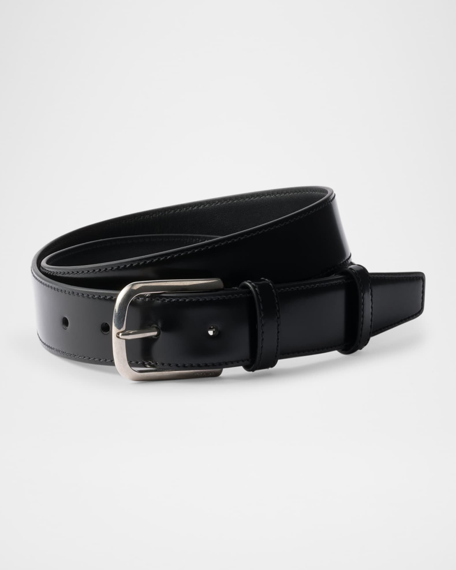 Prada men’s belt Prada Men's Brushed Leather Belt | Neiman Marcus