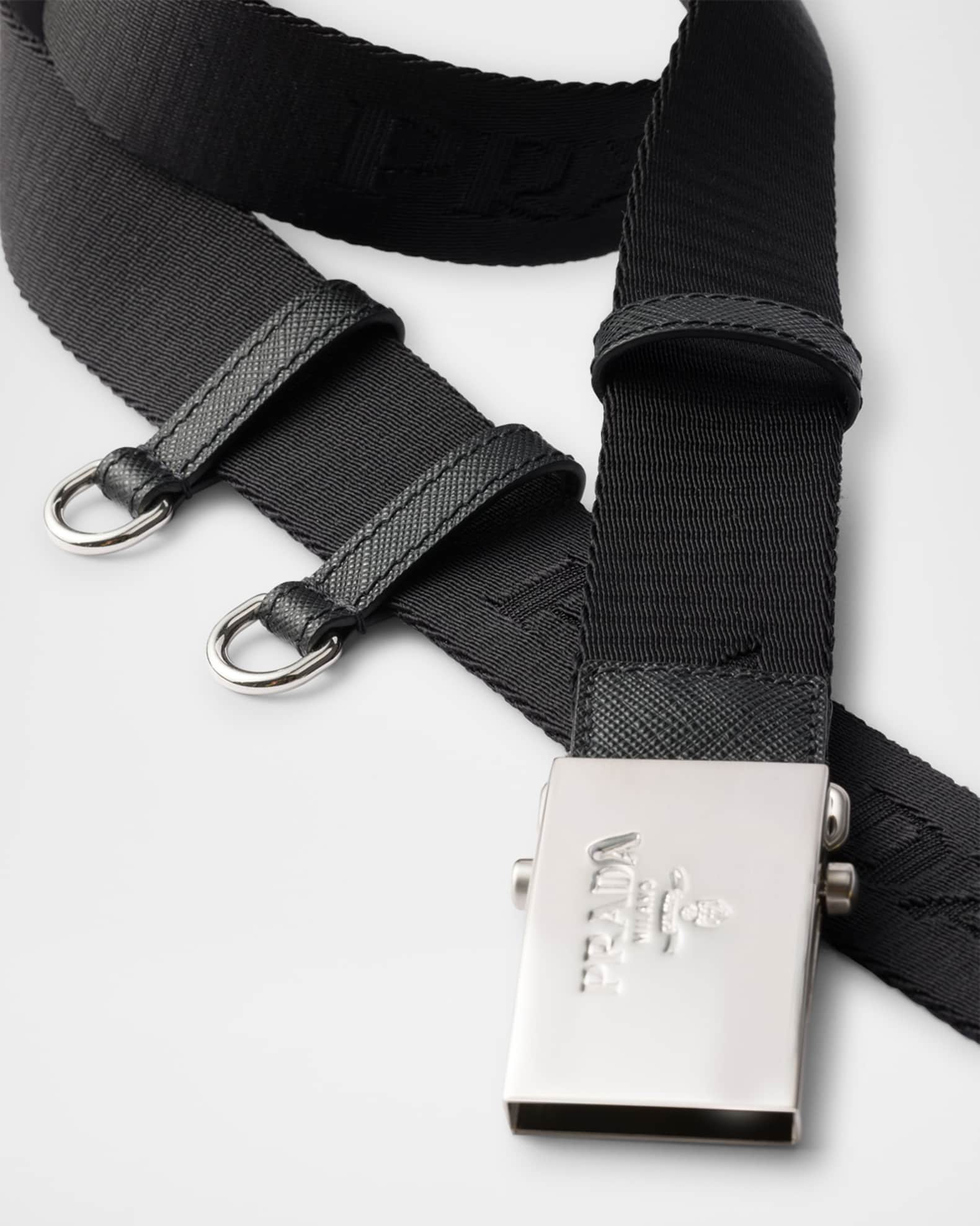 PRADAベルト Prada Triangle Logo Plaque Buckle Belt | italist