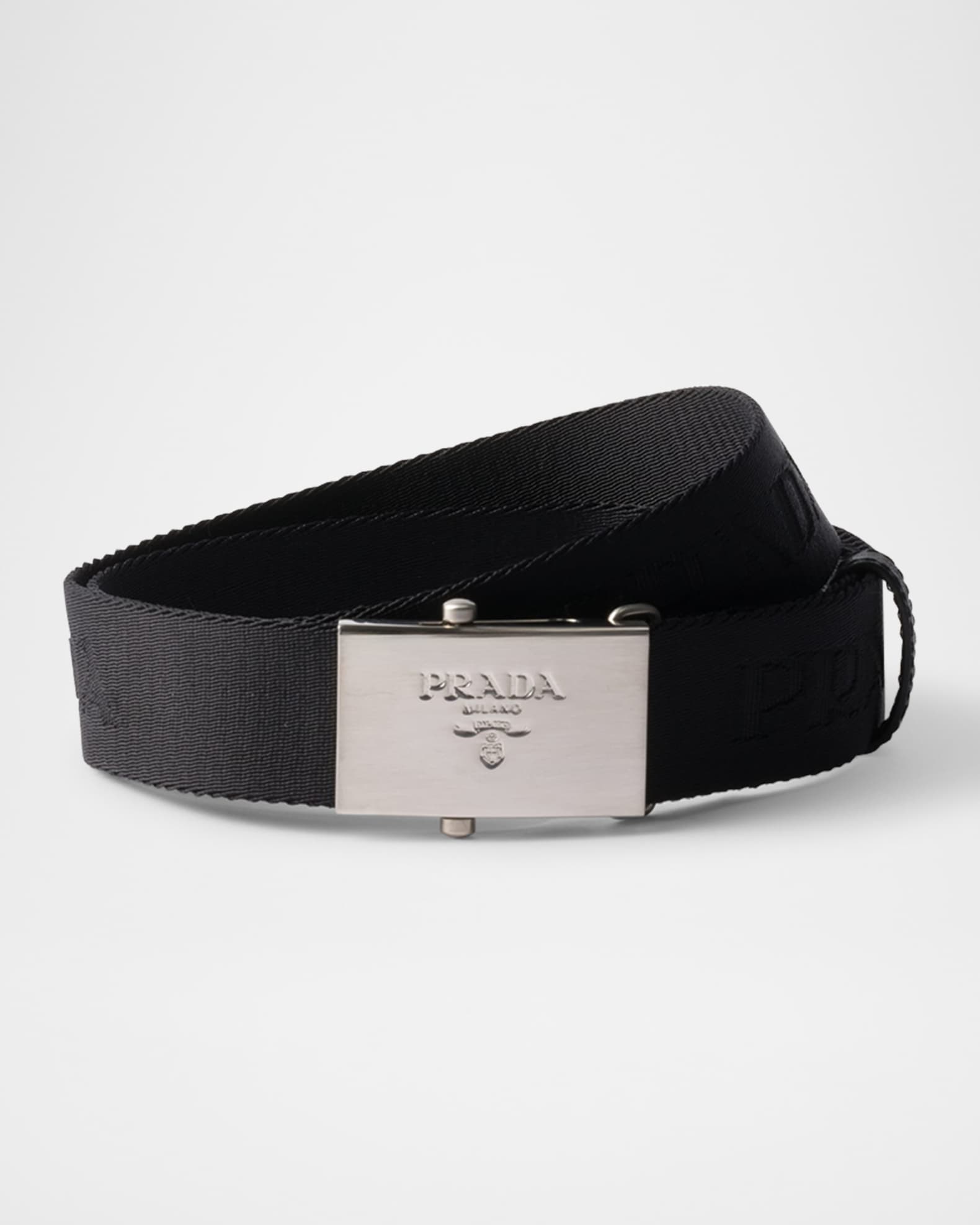 PRADA ベルト Prada Men's Logo Cotton Tape Belt | Neiman Marcus