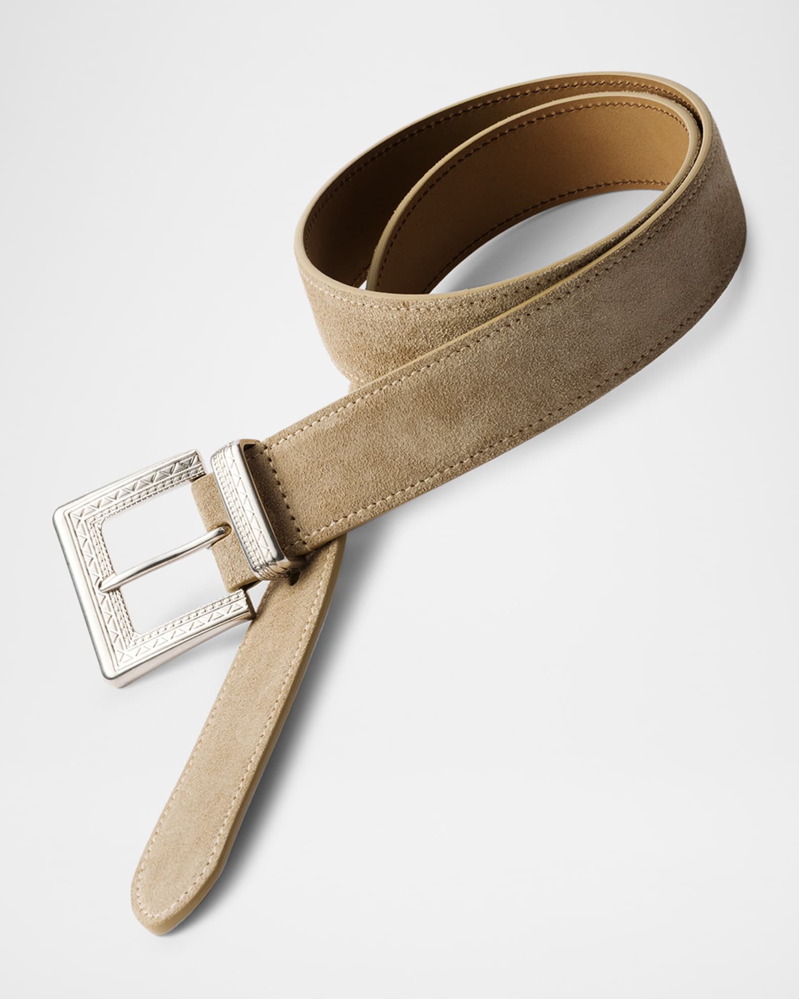 ベルト PRADA CRYSTAL-EMBELLISHED SUEDE THIN BELT Prada Crystal-embellished Skinny Suede Belt In Schwarz