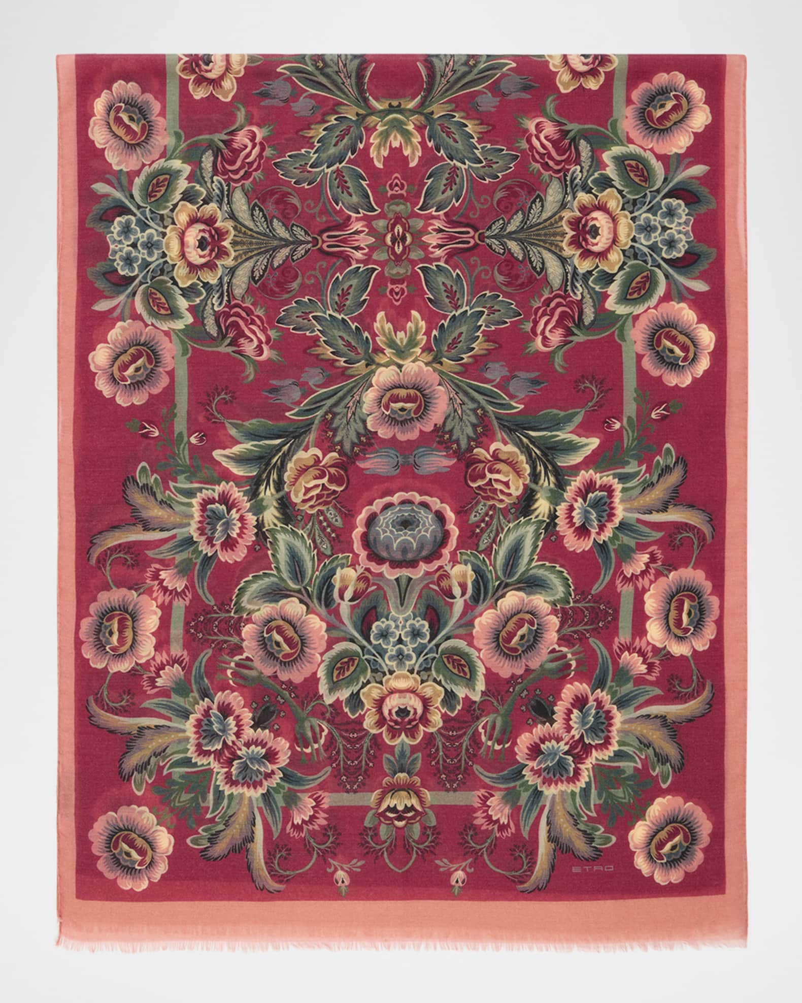Floral Wool-Cashmere Scarf  0