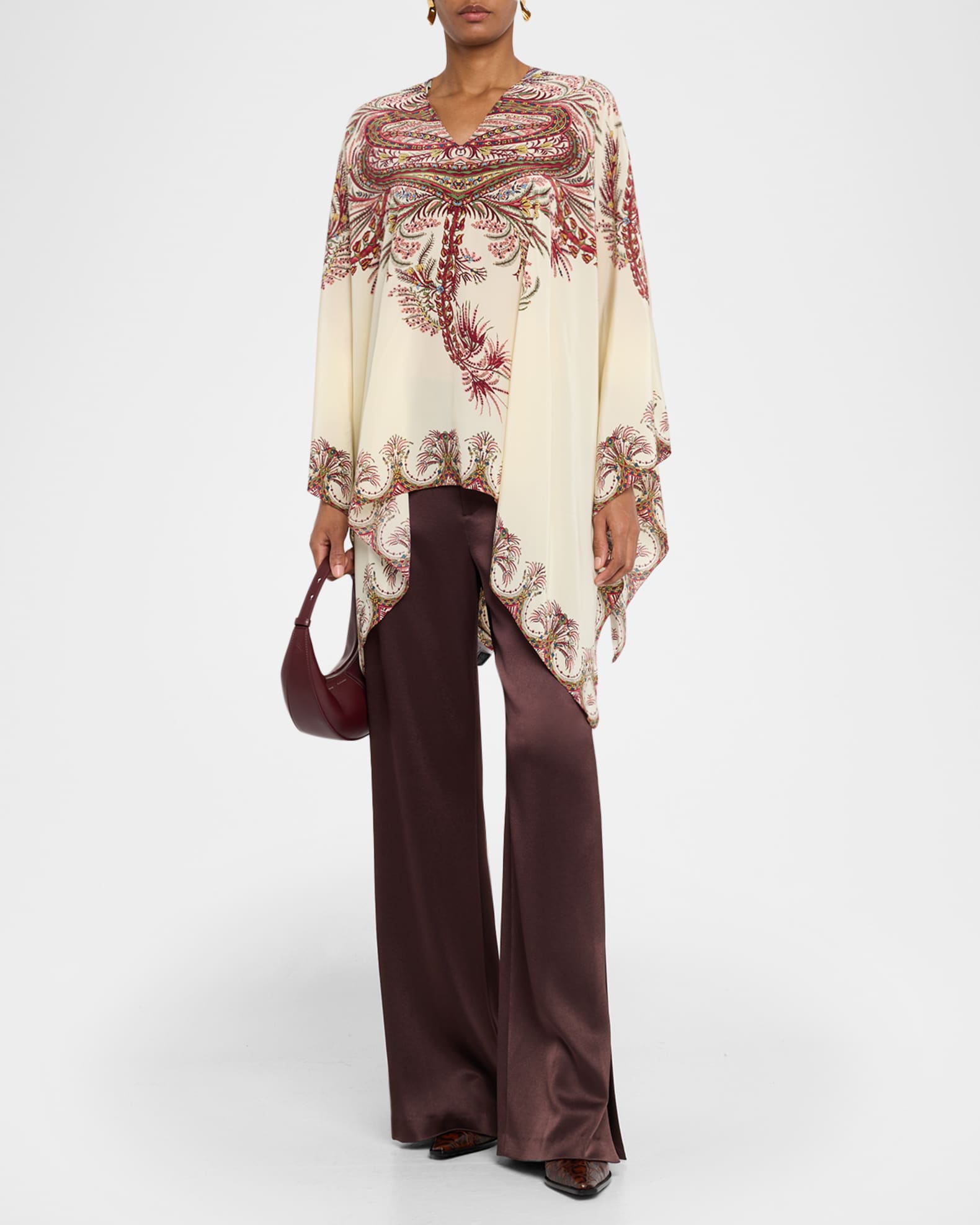 美品❤︎ETRO シルクポンチョ Etro Printed Silk Poncho | Neiman Marcus
