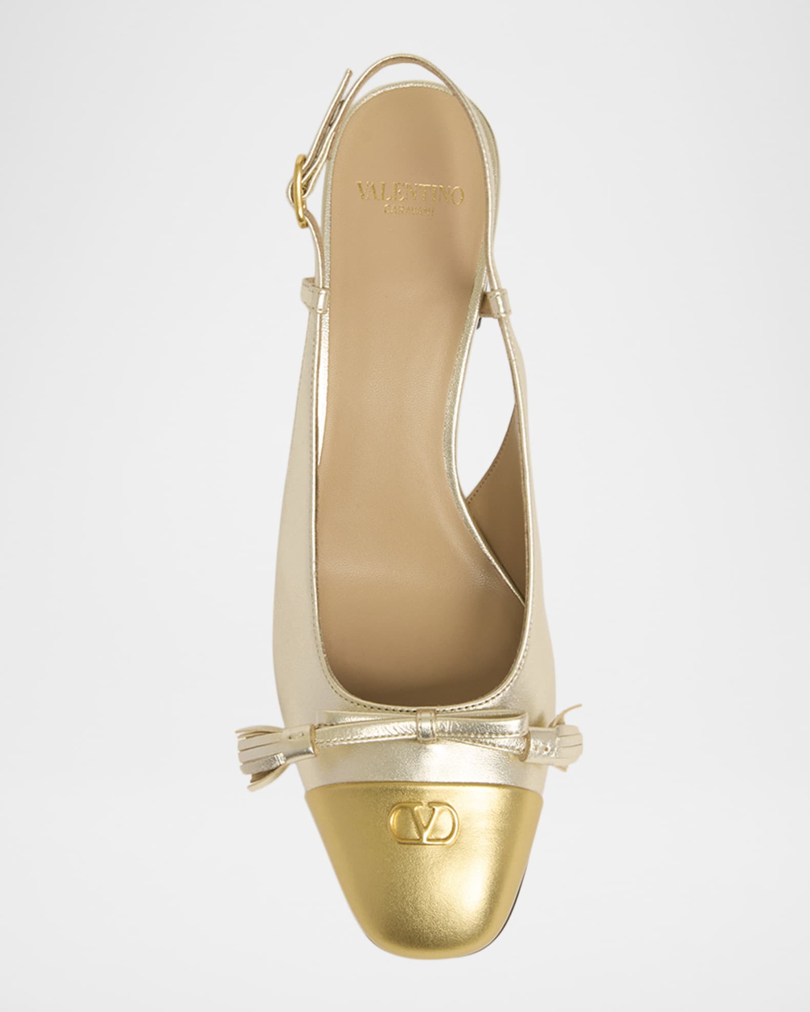 Valentino Garavani Valet Du Roi VLogo Metallic Leather