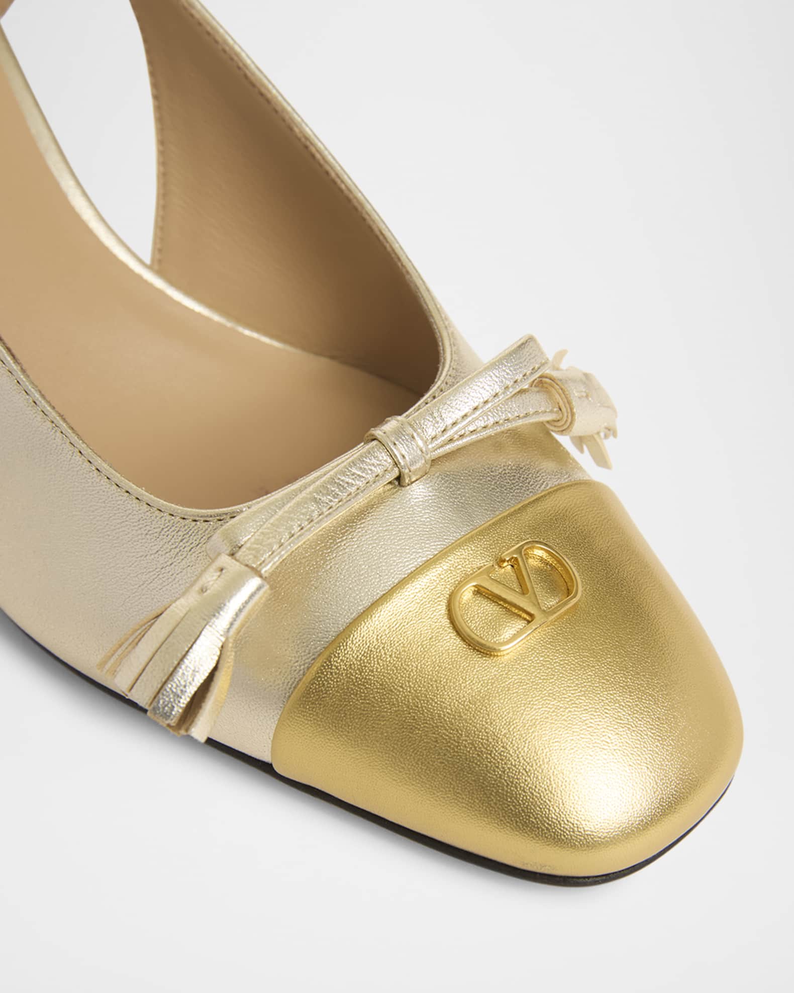 Valentino Garavani Valet Du Roi VLogo Metallic Leather