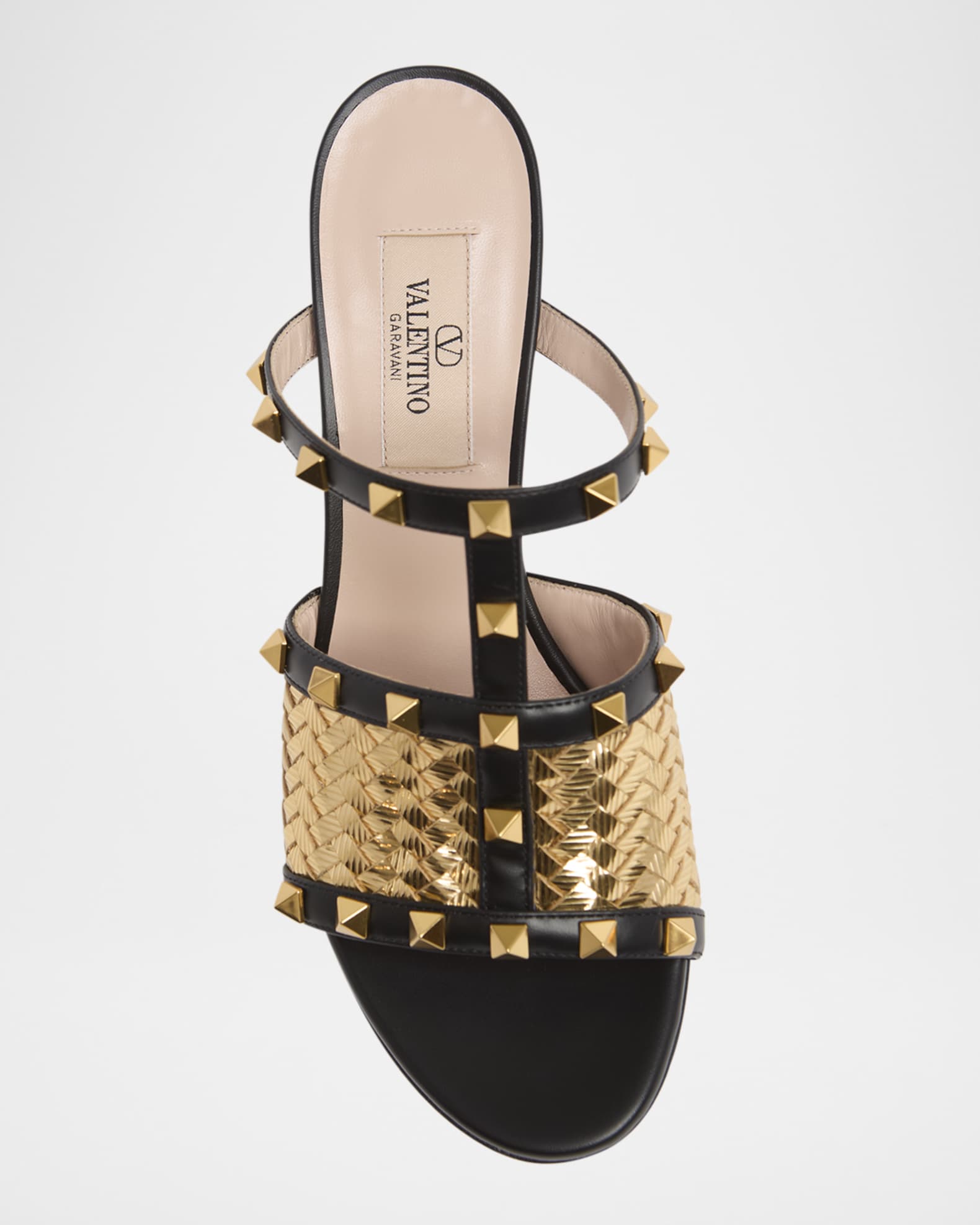 VALENTINO GARAVANIスタッズ付きブラックミュール Valentino Garavani Rockstud jelly sandals in black - Valentino