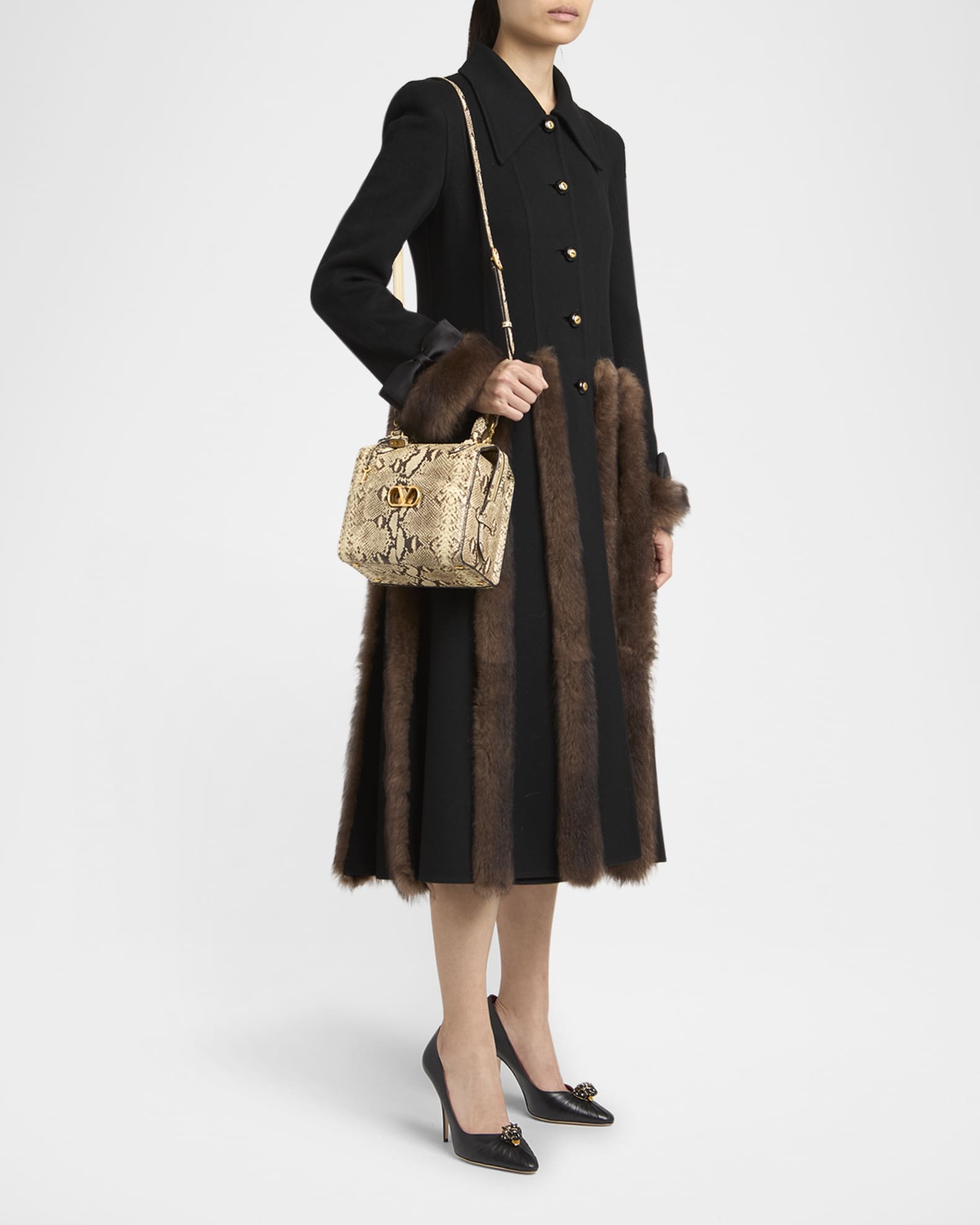 Valentino Garavani Vain-Case Snakeskin Crossbody Bag | Neiman Marcus
