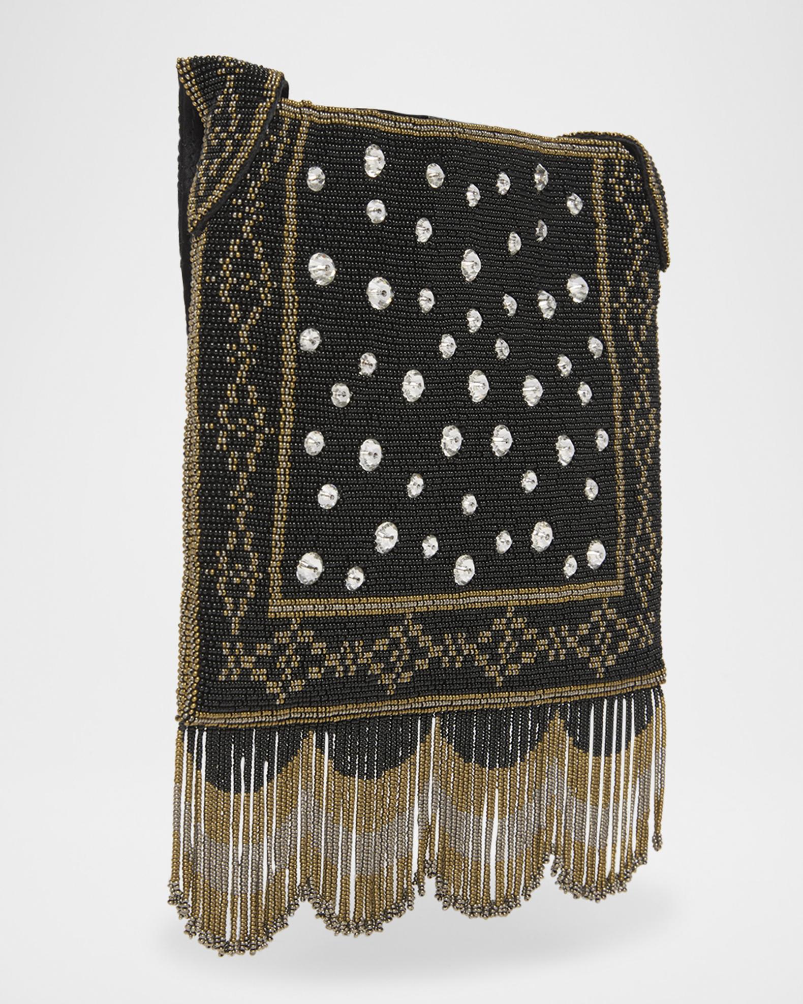 Valentino Garavani Nellcote Small Beaded Fringed Shoulder Bag 
