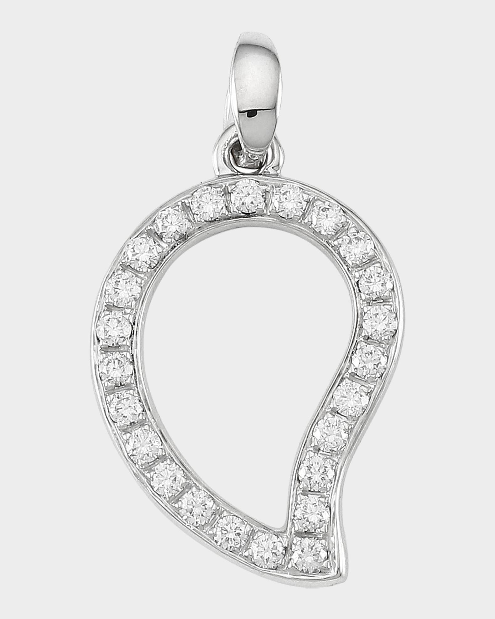 Tamara Comolli Signature Wave 18K White Gold & Diamond Pavé Large ...