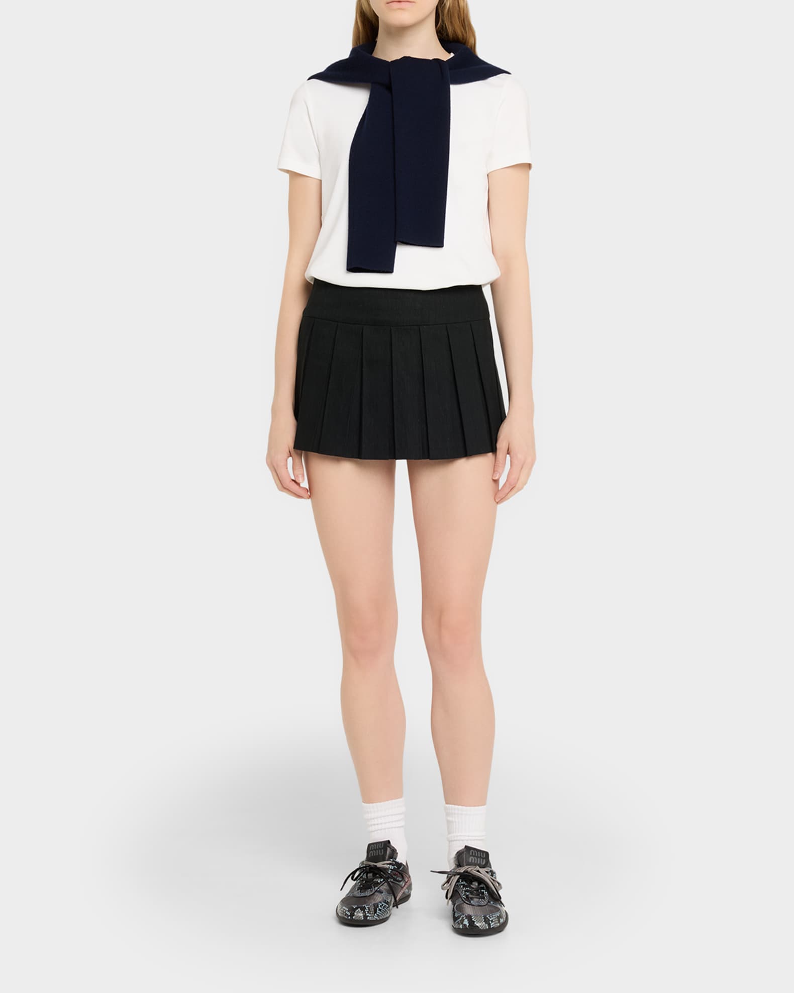 Gymnasium Technical Fabric and Python Low-Top Sneakers | Neiman Marcus