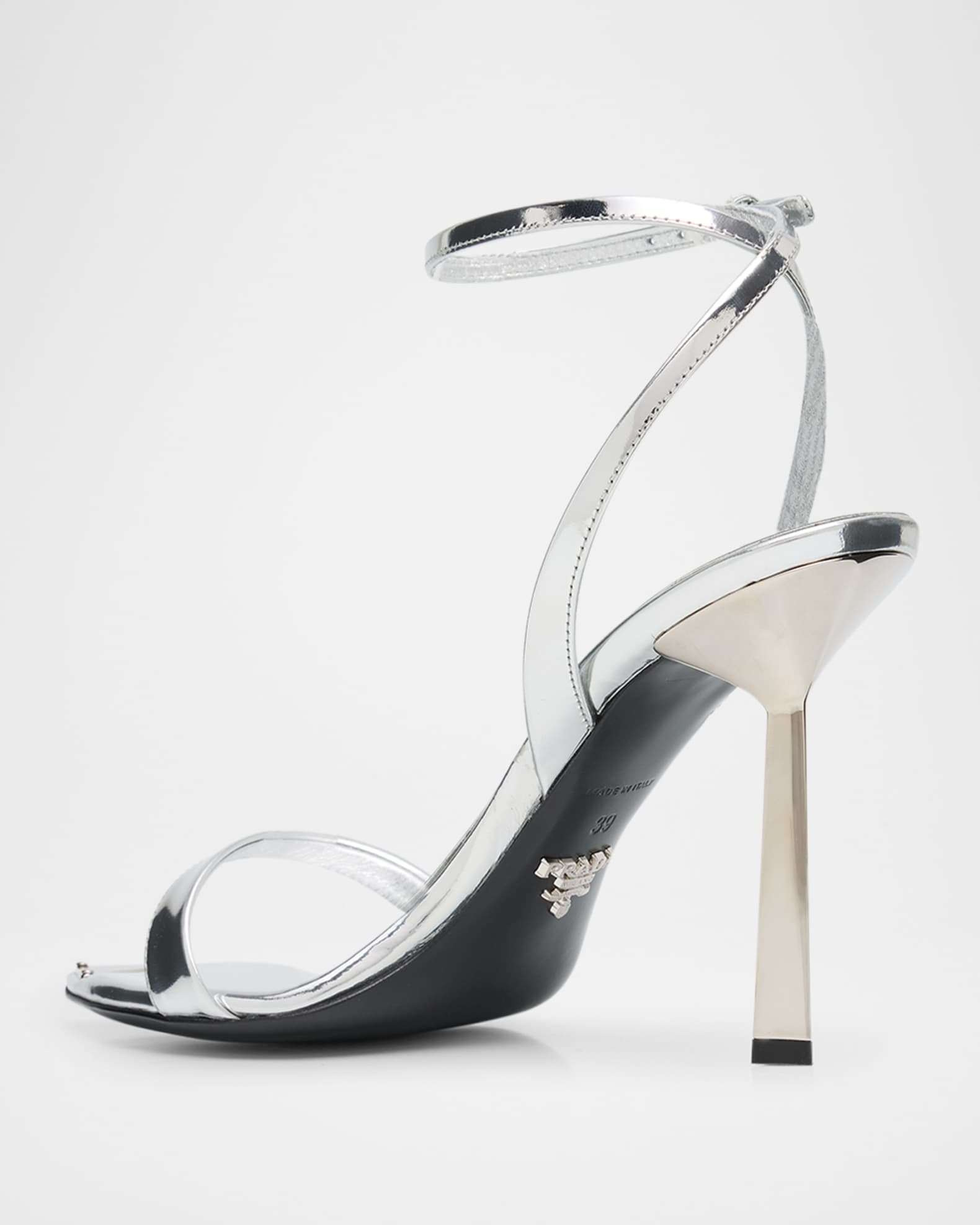 Prada Leather Ankle-Strap Sandals | Neiman Marcus