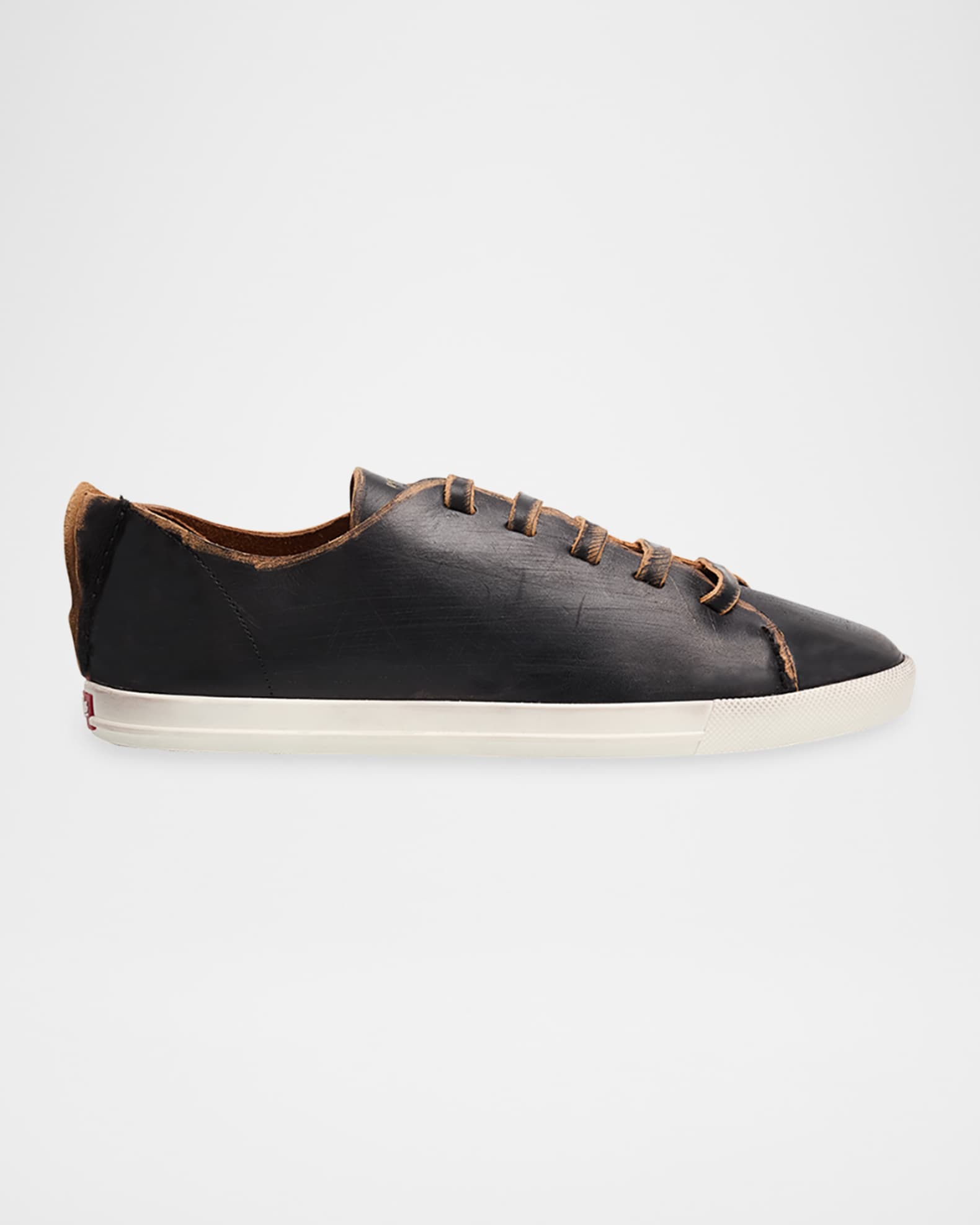 Distressed Low-Top Leather Sneakers | Neiman Marcus