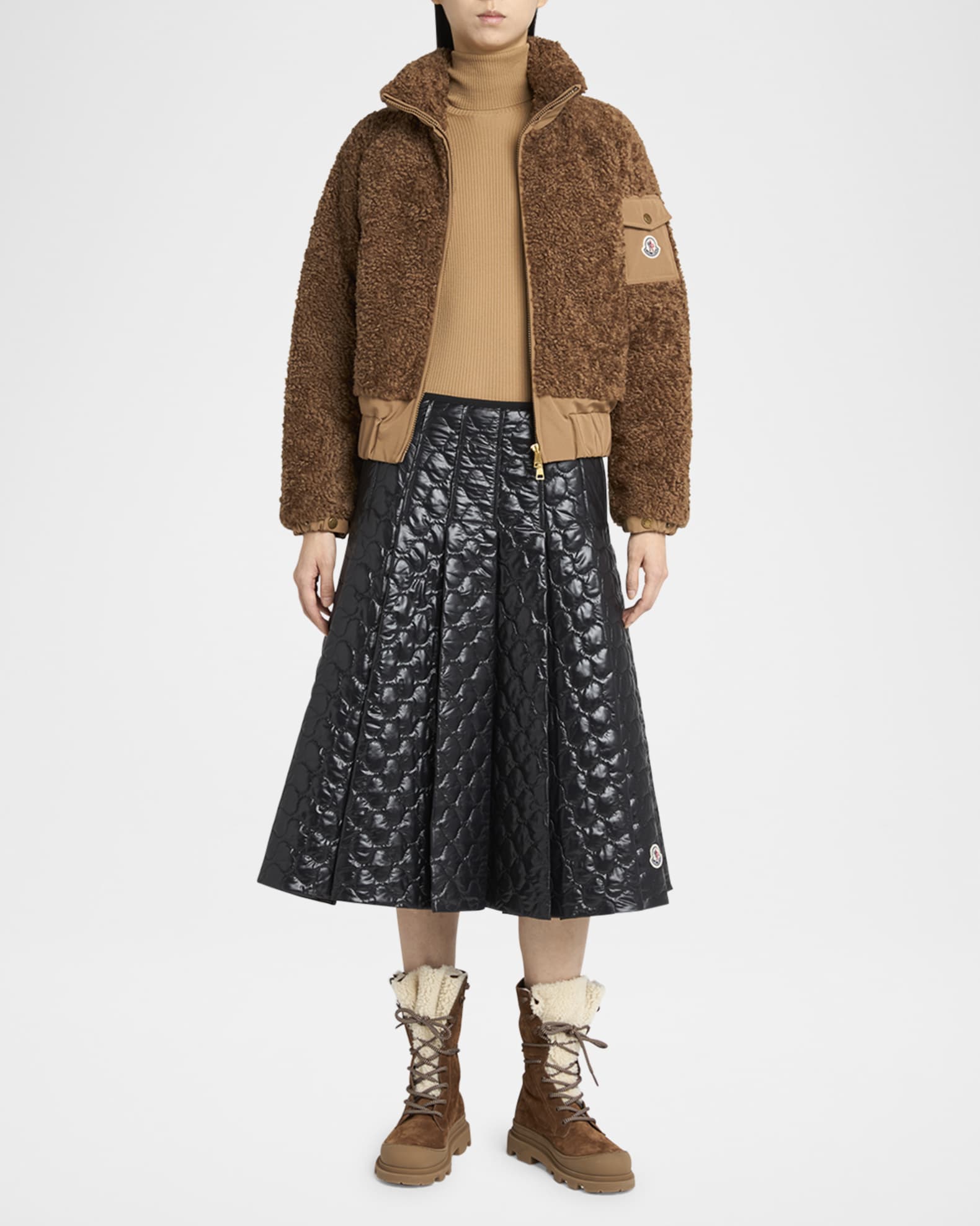 Moncler Trailgrip Lite 3 Nubuck and Suede Sneakers | Neiman