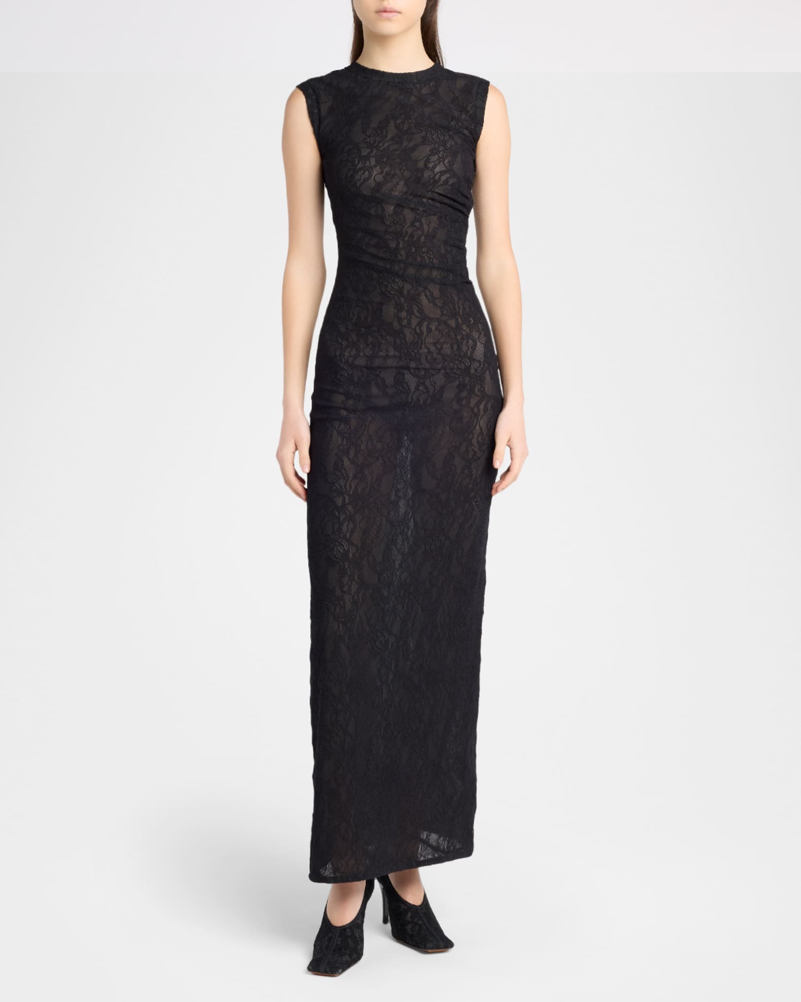 Stella McCartney Stretch Lace Sleeveless Maxi Dress | Neiman Marcus