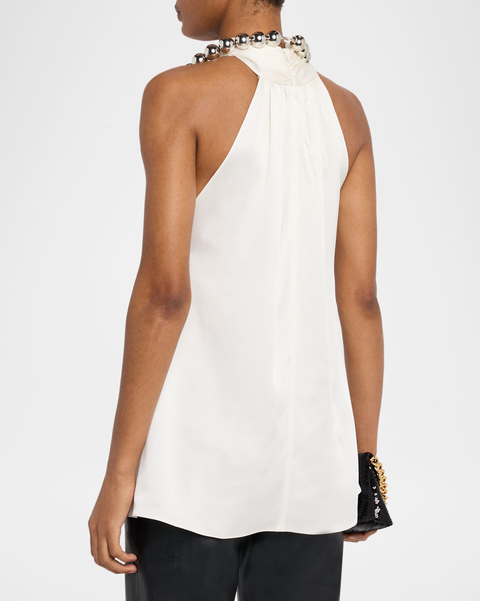 Stella McCartney Sphere Embellished Halter Top | Neiman Marcus