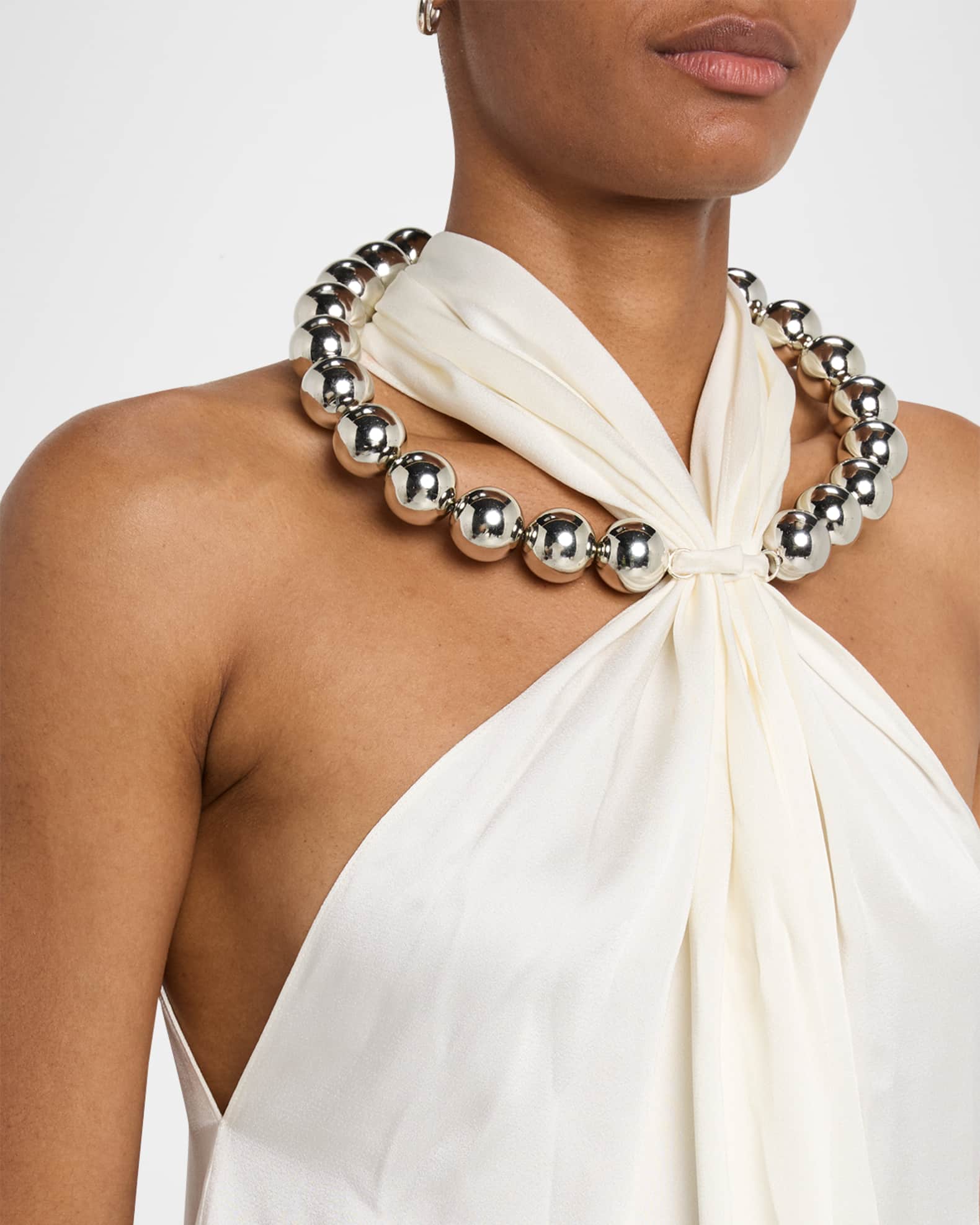 Stella McCartney Sphere Embellished Halter Top | Neiman Marcus