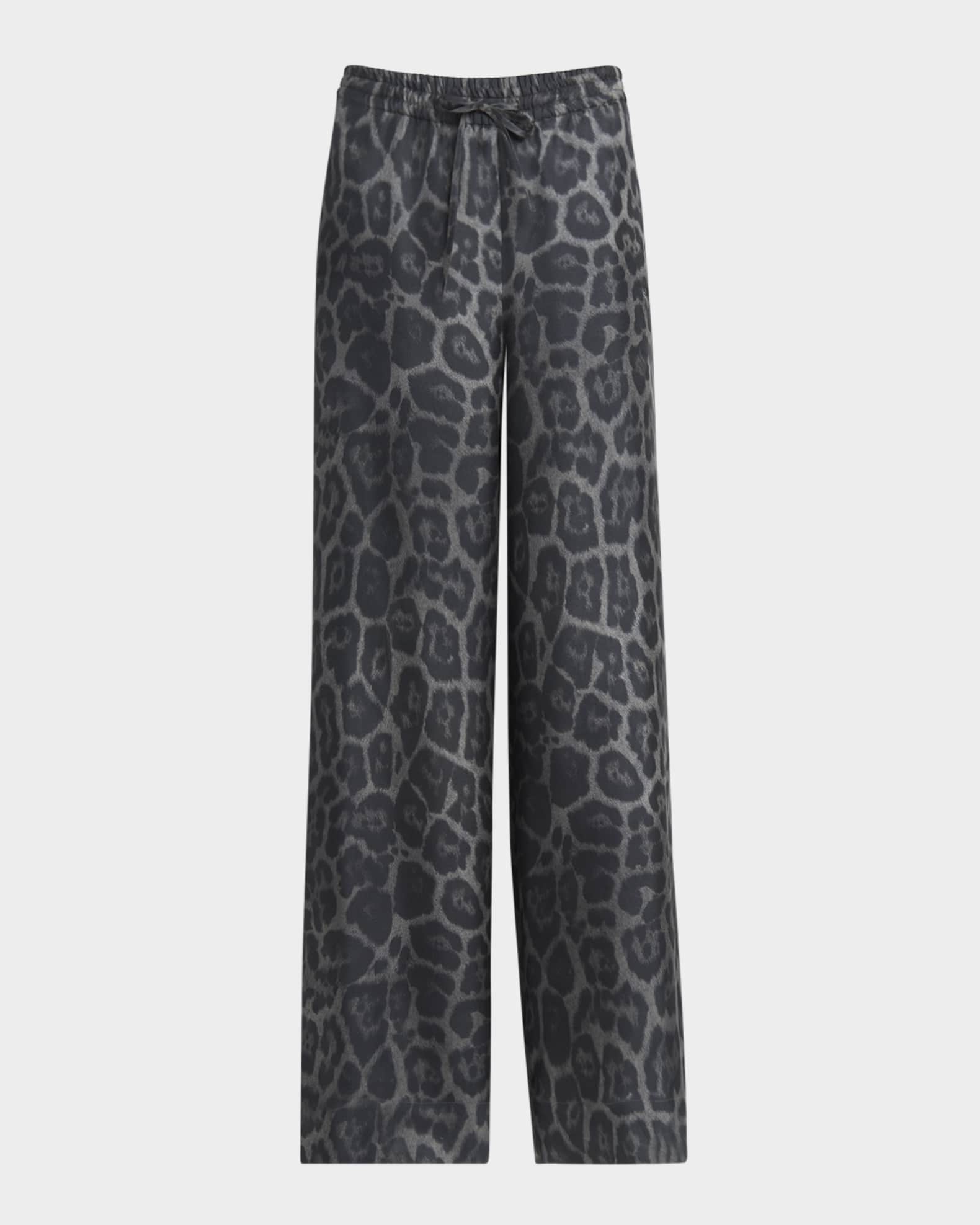 パンツ Stella McCartney Wool black Wide Pant STELLA MCCARTNEY + NET SUSTAIN stretch-wool twill wide-leg