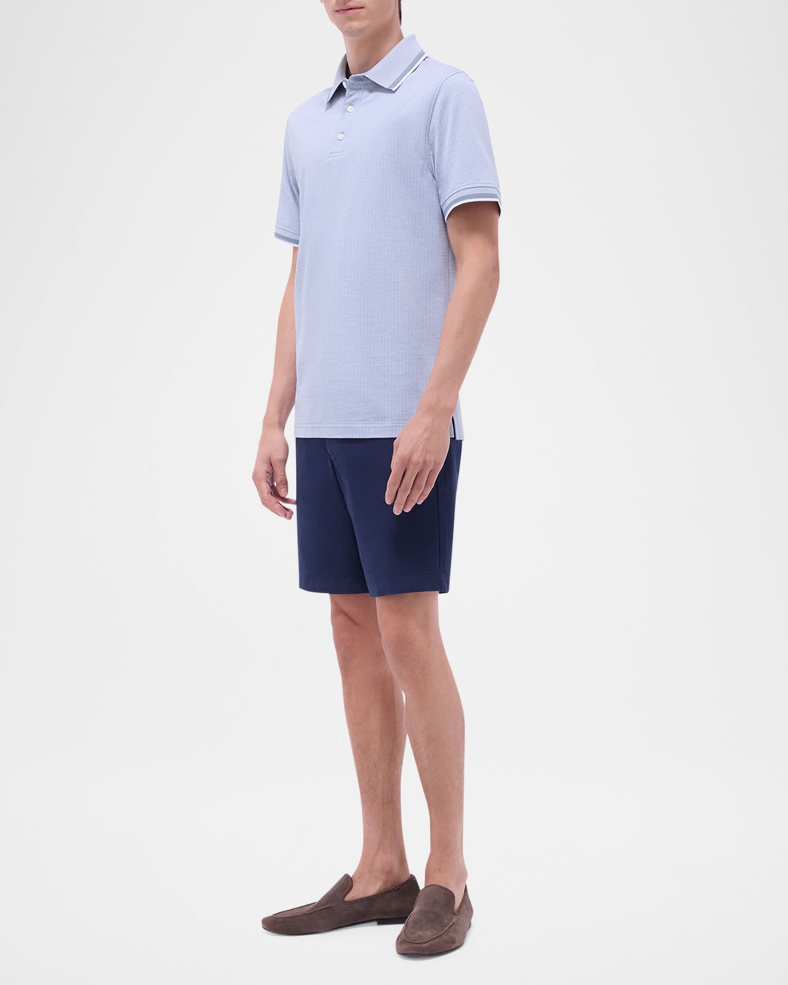 Men's Cotton Micro-Print Polo Shirt 1