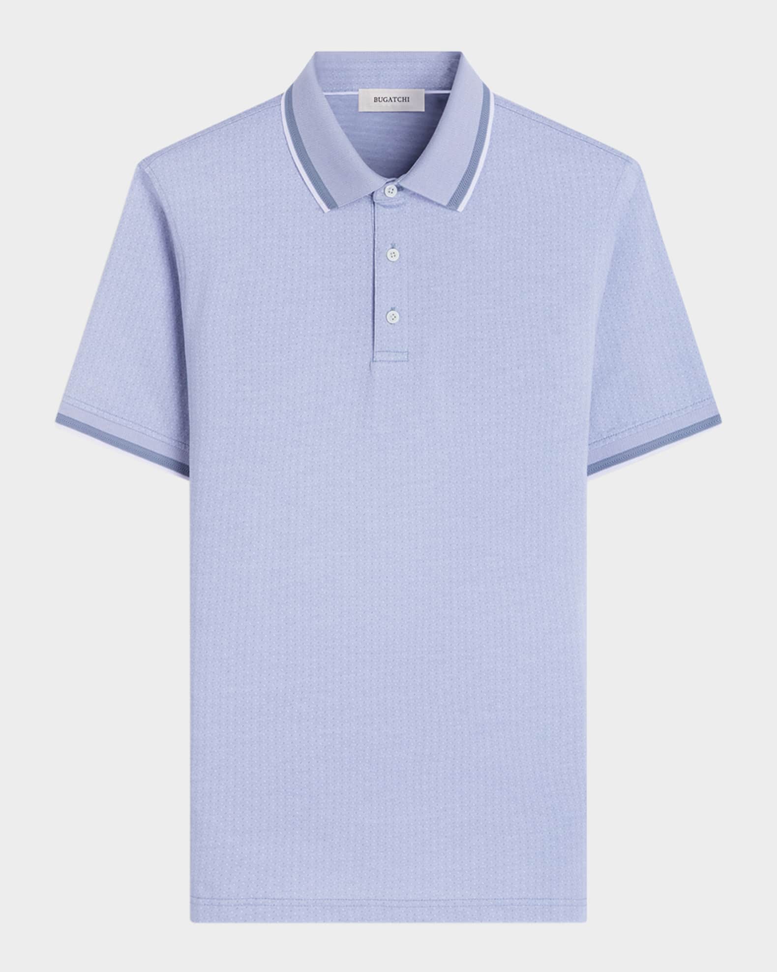 Men's Cotton Micro-Print Polo Shirt 0