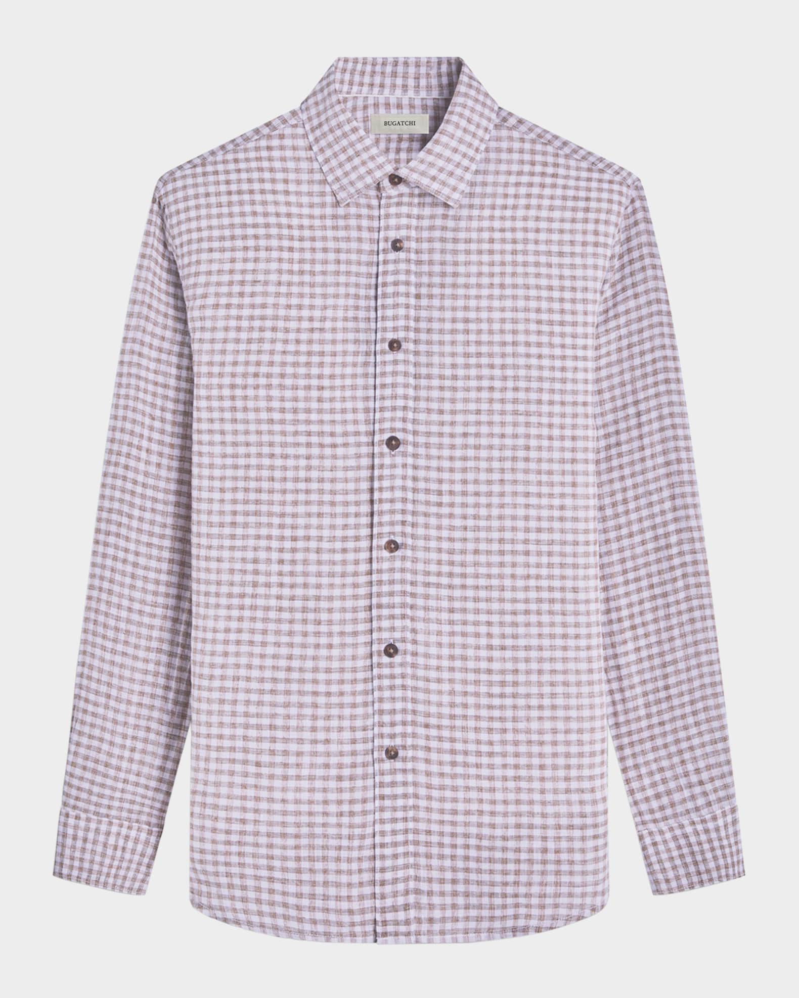 Men's Julien Linen Check Sport Shirt 0