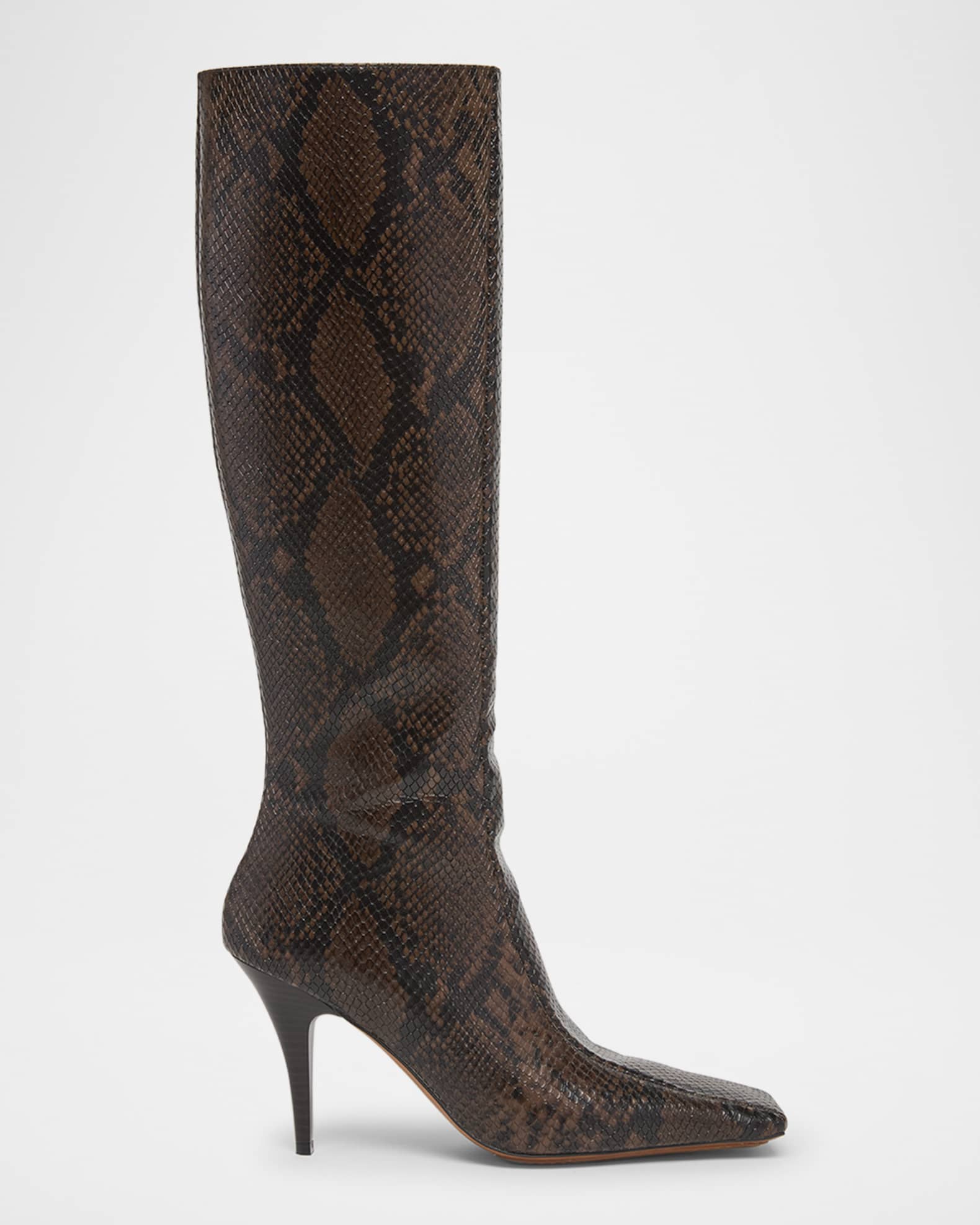 Stella McCartney Alter Snake-Print Tall Stiletto Boots