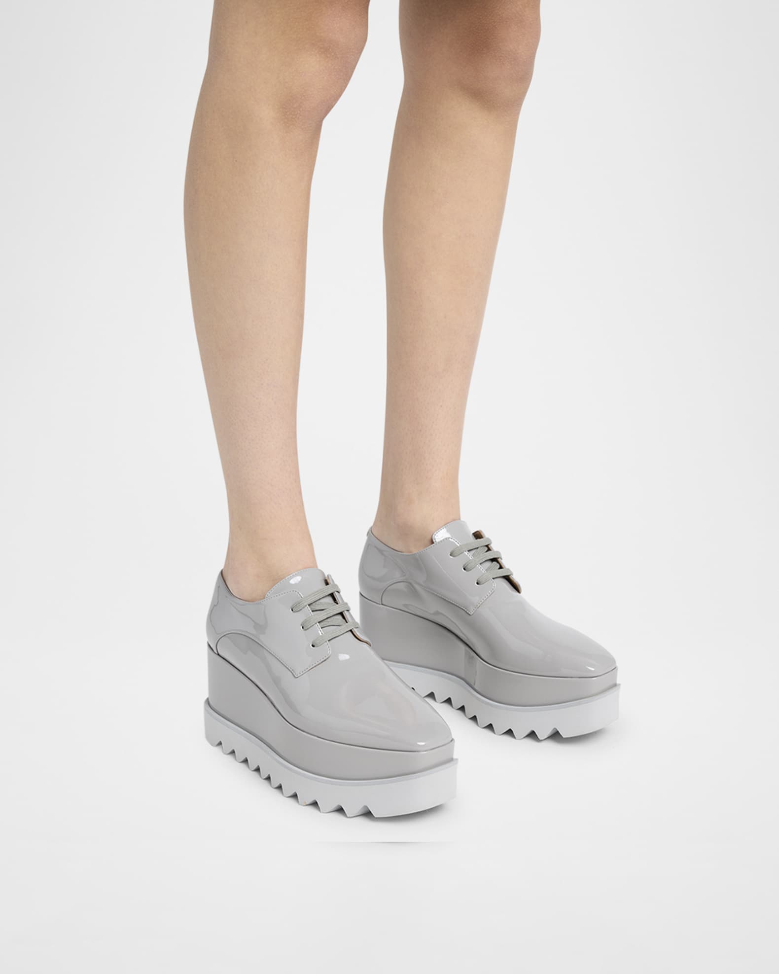 Sneak-Elyse Toothed-Sole Platform Sneakers 1